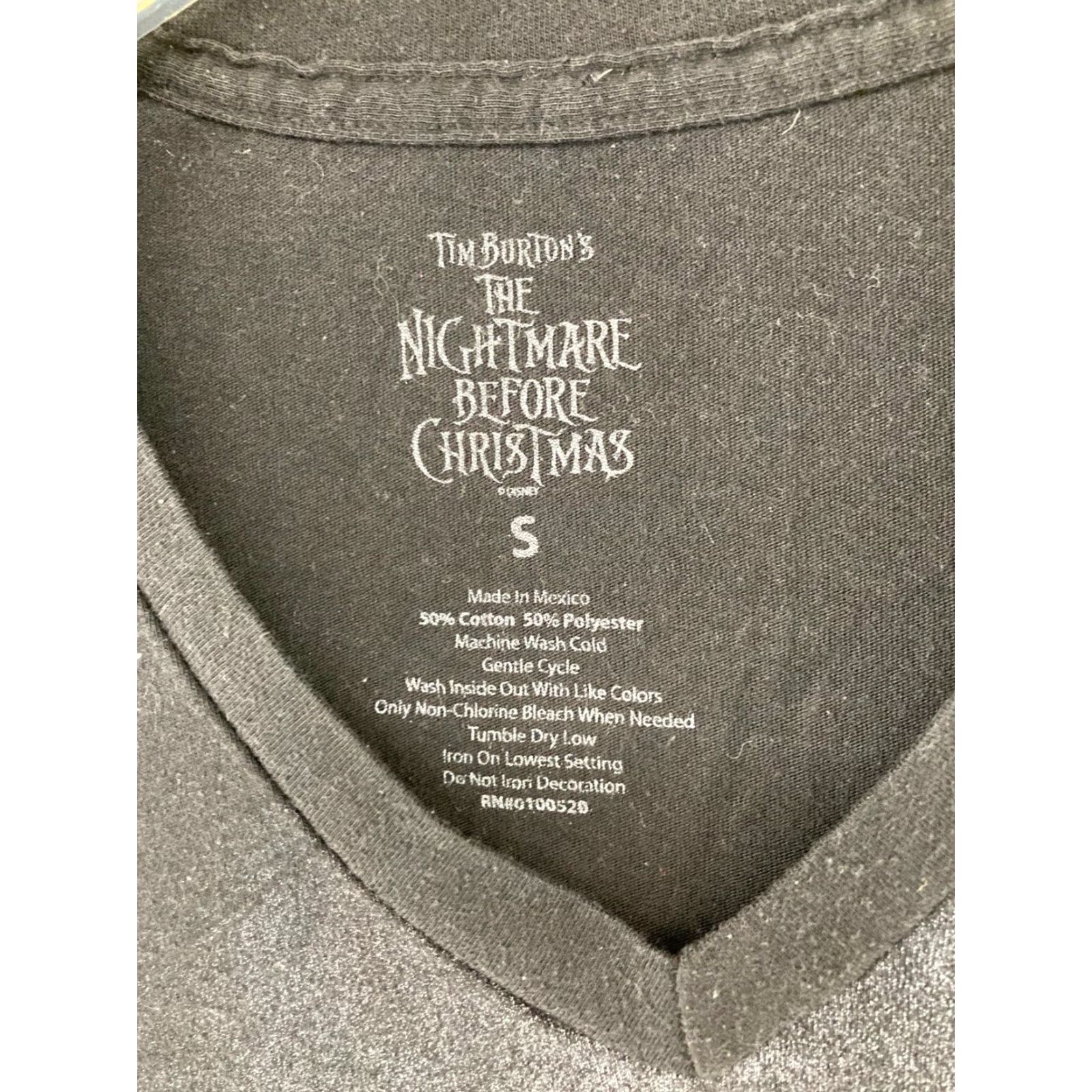 Vintage Nightmare Before Christmas Womens Small Black Shirt Jack Skellington Size S / US 4 / IT 40 - 5 Thumbnail