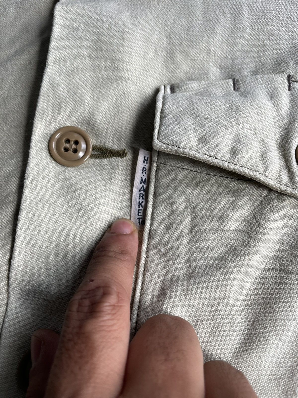 HOLLYWOOD RANCH MARKET HR.Market Mulitpocket Faded Button Up Shirt Size US M / EU 48-50 / 2 - 5 Thumbnail
