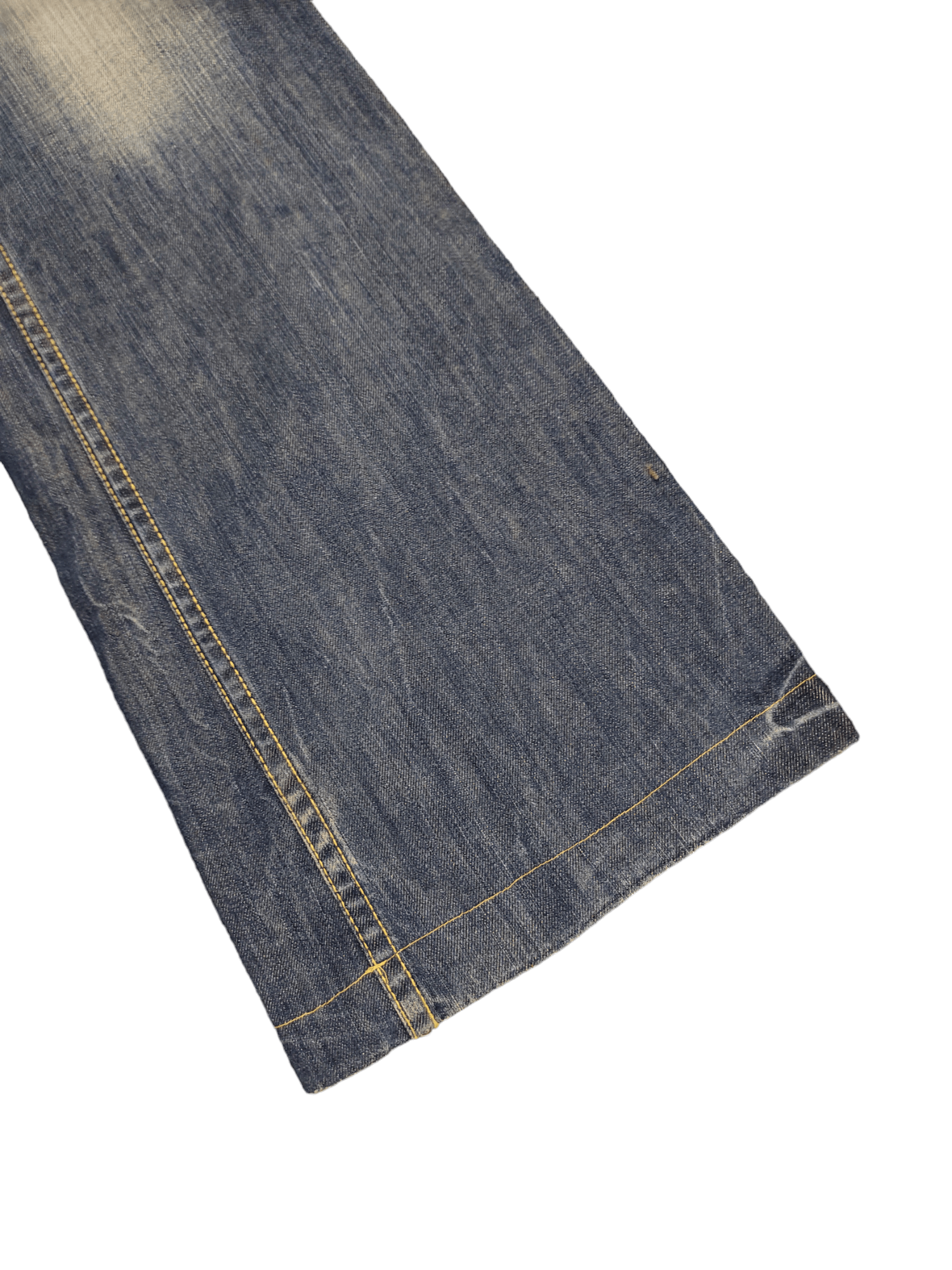 If Six Was Nine Baggy Flare Jeans Red Pepper Low Rise Faded Denim Bootcut Size US 27 - 17 Thumbnail
