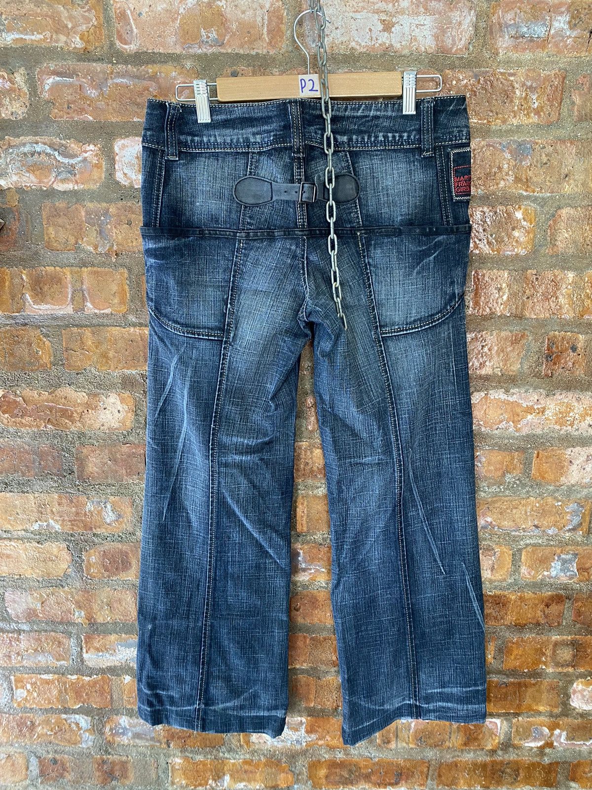 JNCO × Japanese Brand × Marithe + Francois Girbaud 2000s MFG Wide Leg Flare baggy denim Size 31" - 9 Thumbnail