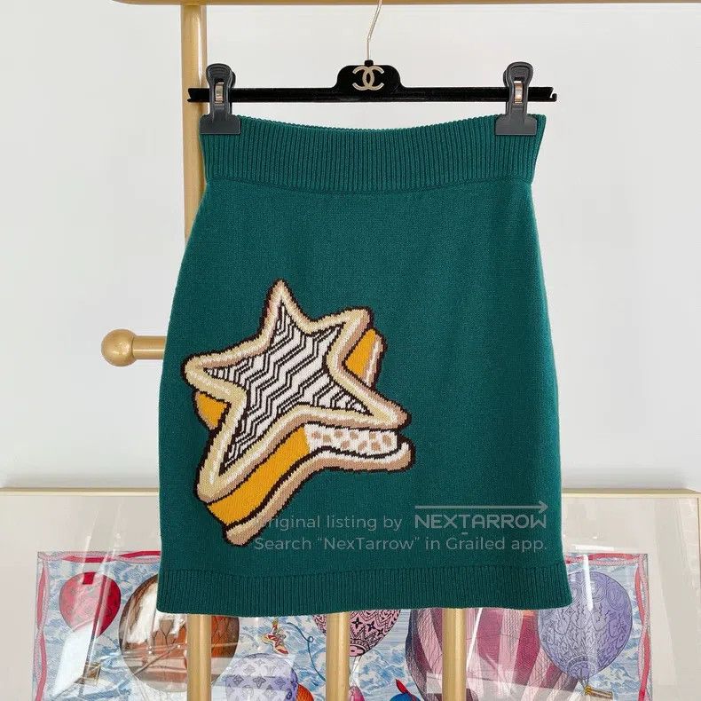 Hermes Hermes Cashmere star knit skirt Size 24" / US 00 / IT 34 - 1 Thumbnail
