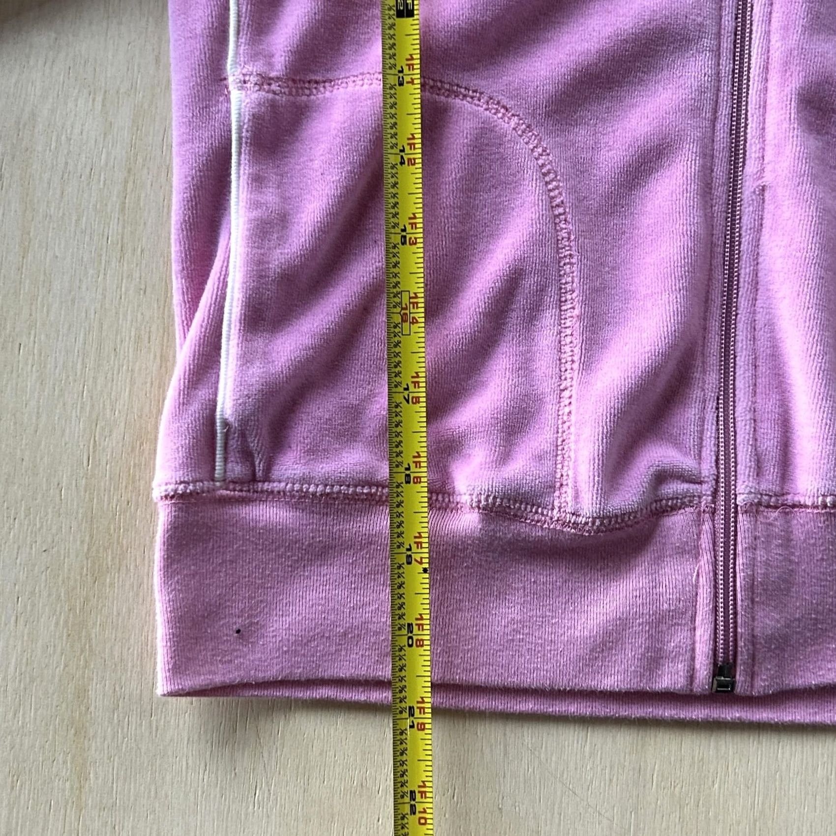 Vintage Self Esteem Y2K Hoodie Pink Velvet Women Large Zip Sweatshirt Pockets Size L / US 10 / IT 46 - 7 Thumbnail