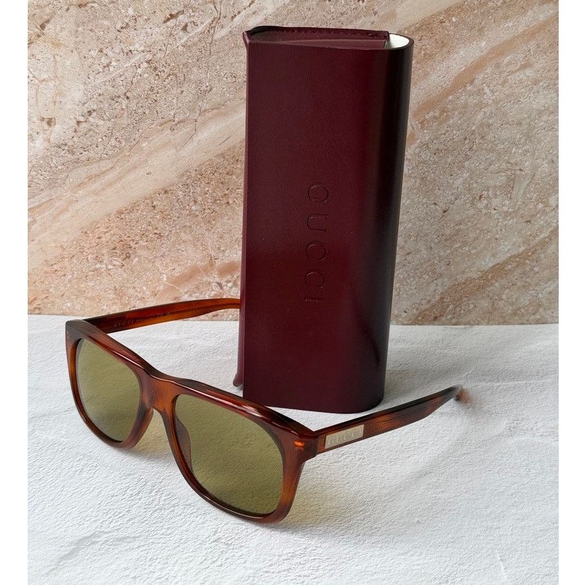 Gucci NEW Gucci GG2077S Brown Green Lens Sunglasses $415 Size ONE SIZE - 1 Thumbnail