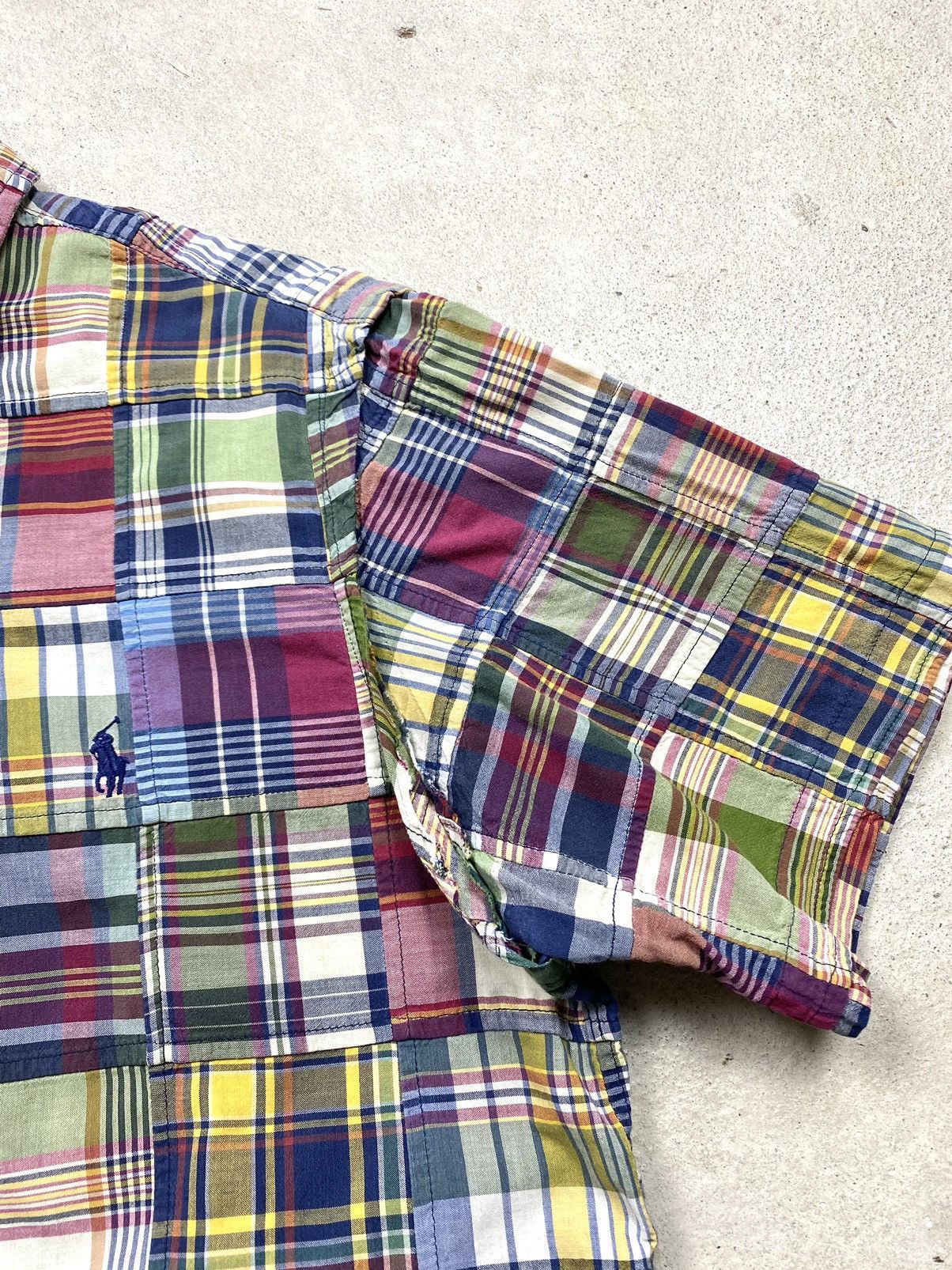 Japanese Brand Rare! Vintage 1990’s Polo Ralph Lauren Patchwork Shirt RRL Size US M / EU 48-50 / 2 - 10 Thumbnail