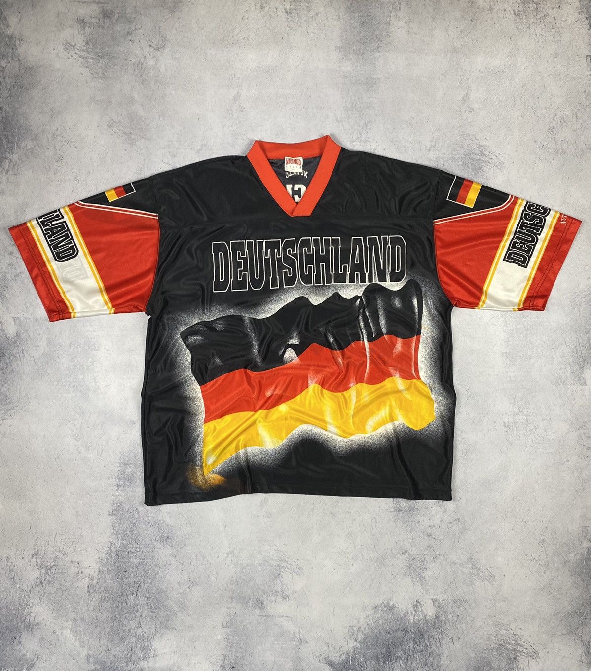 Vintage Vintage 90’s Nutmeg Mills Germany Deutschland Soccer Jersey Size US XL / EU 56 / 4 - 1 Thumbnail