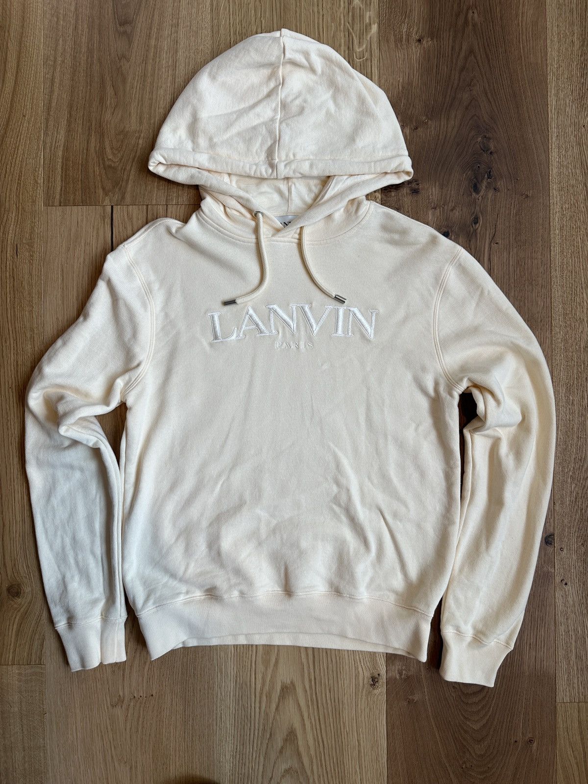 Lanvin LANVIN CREAM LOGO HOODIE Size US M / EU 48-50 / 2 - 1 Thumbnail