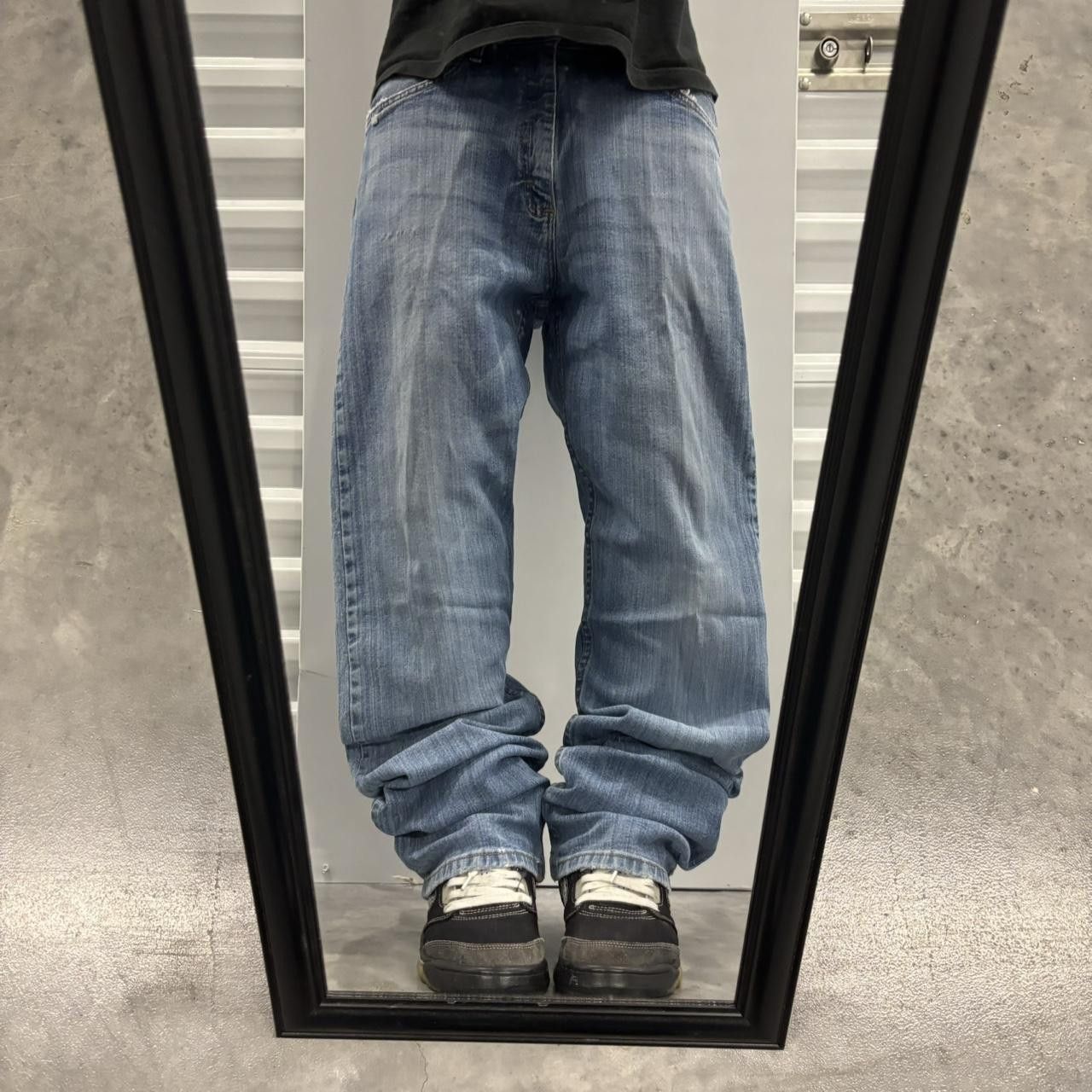 Japanese Brand × Vintage Crazy Vintage Y2K/2000s Grunge Light Wash Denim Jeans! Size US 34 / EU 50 - 1 Thumbnail
