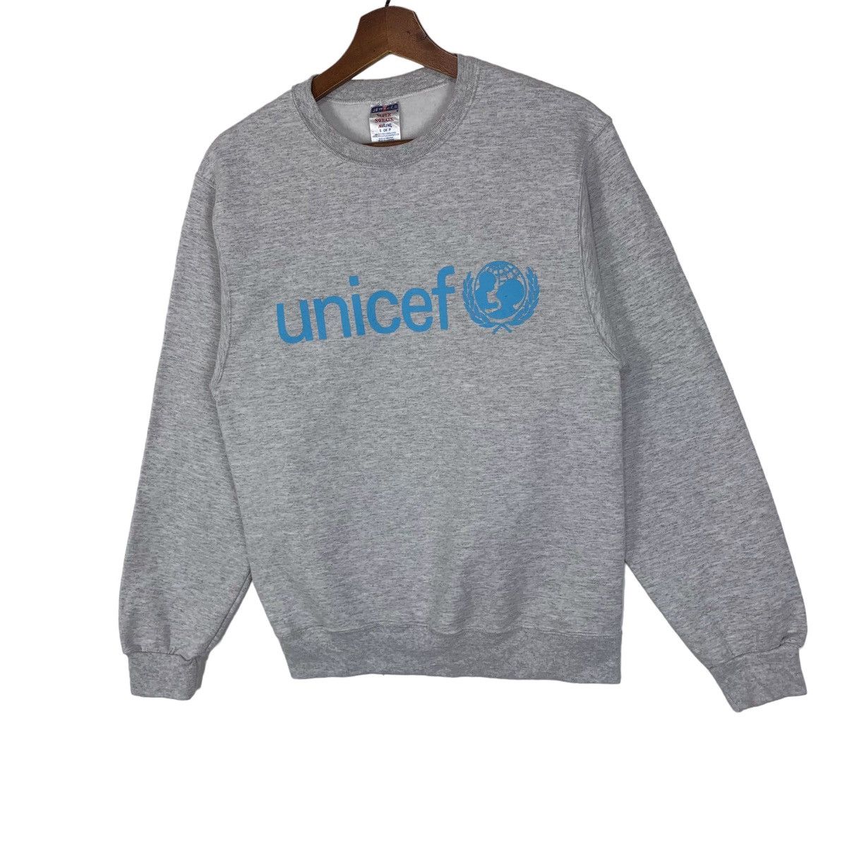 Jerzees × Vintage Vintage Jerzees Unicef X Mahatma Ghandi Sweatshirt Size US S / EU 44-46 / 1 - 3 Thumbnail