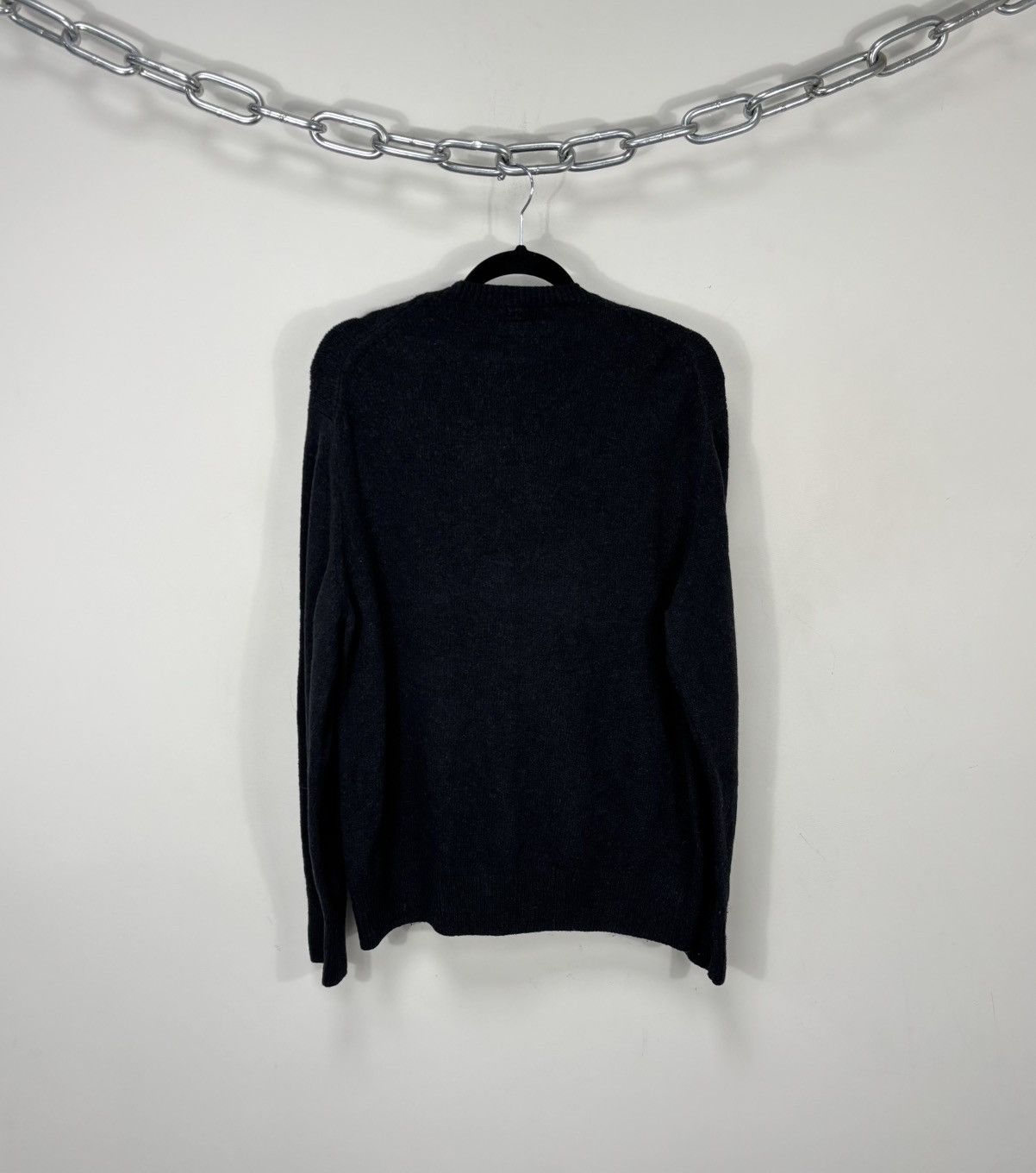 Allsaints AllSaints Men’s Olnar Crew Black/Grey Cotton Blend Sweater Size US L / EU 52-54 / 3 - 11 Thumbnail