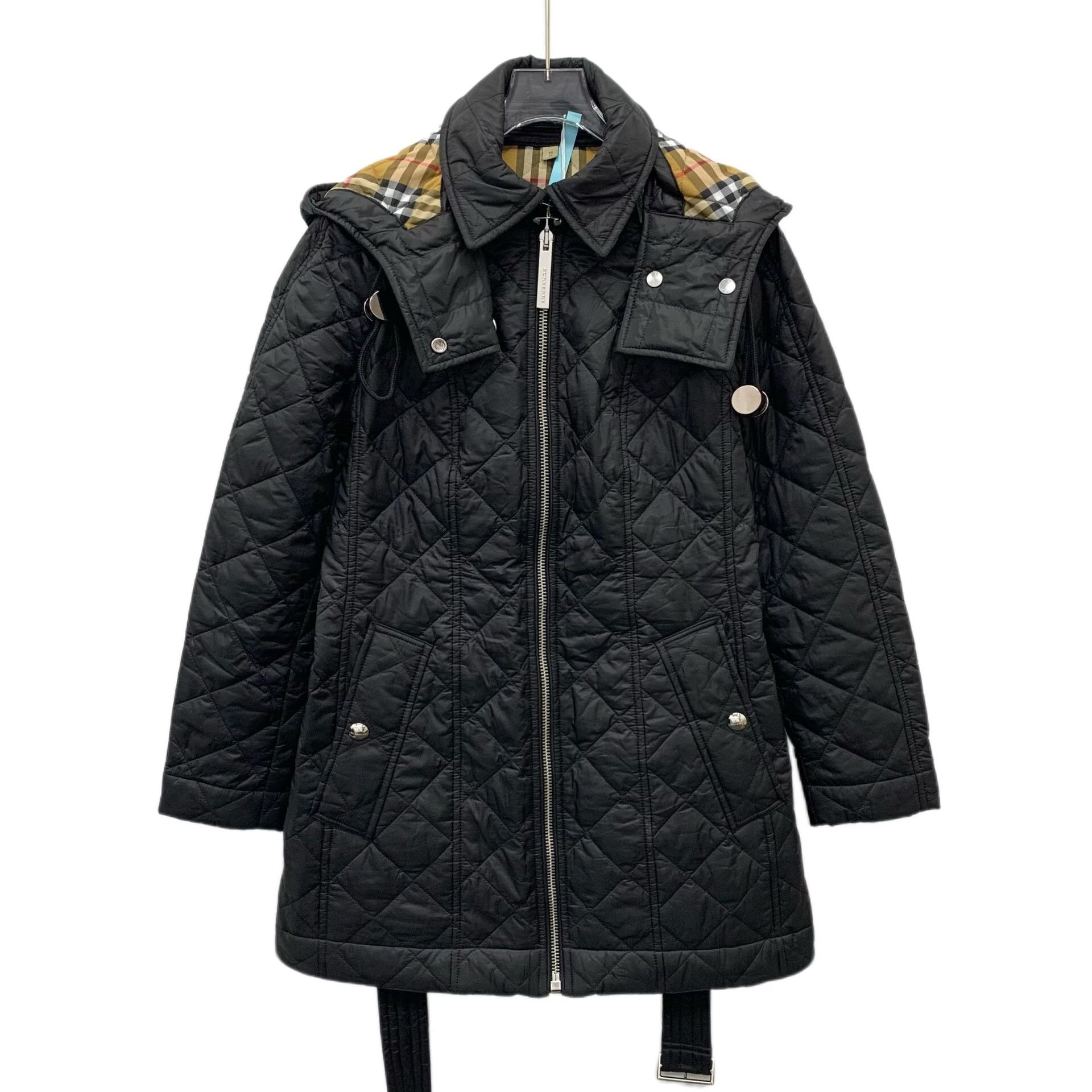 Burberry Burberry Plaid Black Down Jacket XS Women Size XS / US 0-2 / IT 36-38 - 1 Thumbnail