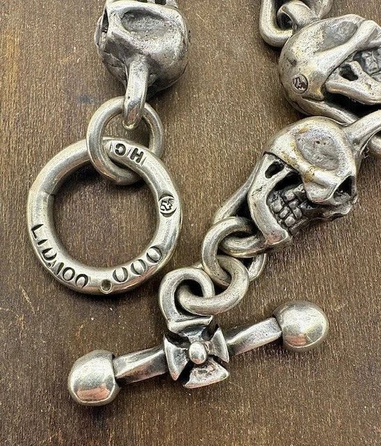 Other Travis Walker Large 7 Skull Bracelet Sterling .925 Size ONE SIZE - 10 Thumbnail