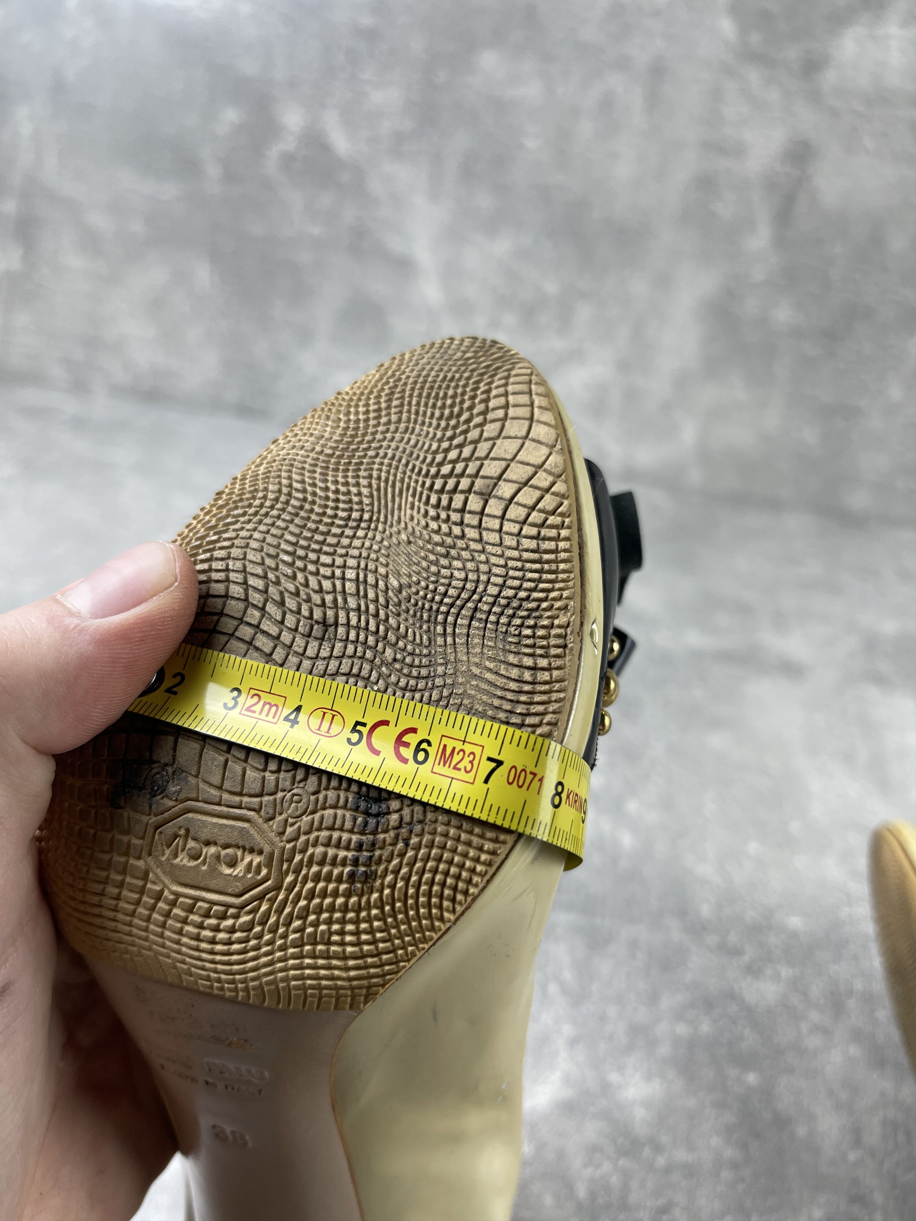 Miu Miu Miu miu rubber open toe beige / black pumps heels shoe Size US 8 / IT 38 - 14 Thumbnail