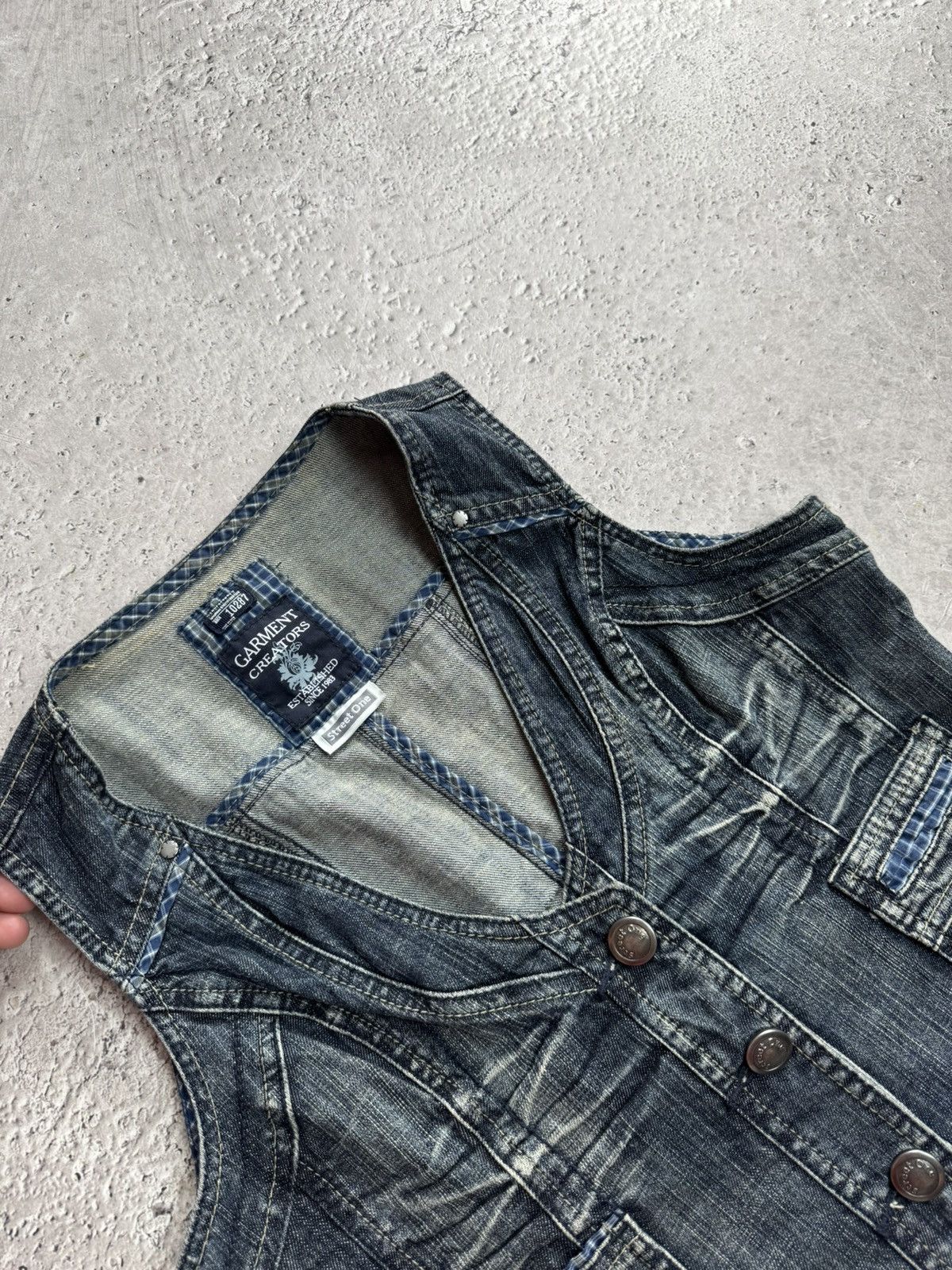 Other Vintage Cropped Denim Vest Women Biker Moto Y2K Blue Jean Size S / US 4 / IT 40 - 8 Thumbnail