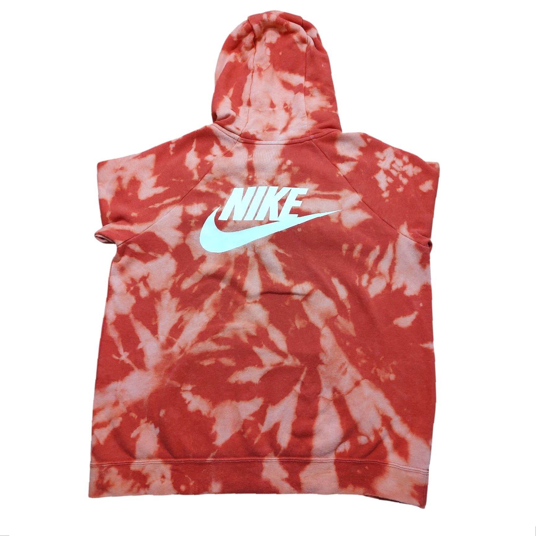 Nike Nike 1/4 Zip Hoodie Womens Large Red Tie Dye Sweatshirt Acid Wash Logo Pockets Zip Fleece Cotton Blend Long Sleeve Size L / US 10 / IT 46 - 3 Thumbnail