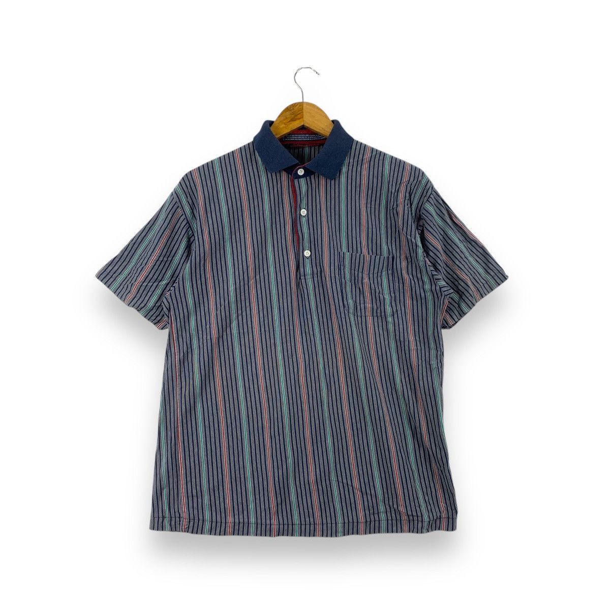 Vintage Vintage 90’ VAN HEUSEN USA Striped Golf Polo Tee Shirt Top Size US M / EU 48-50 / 2 - 1 Thumbnail