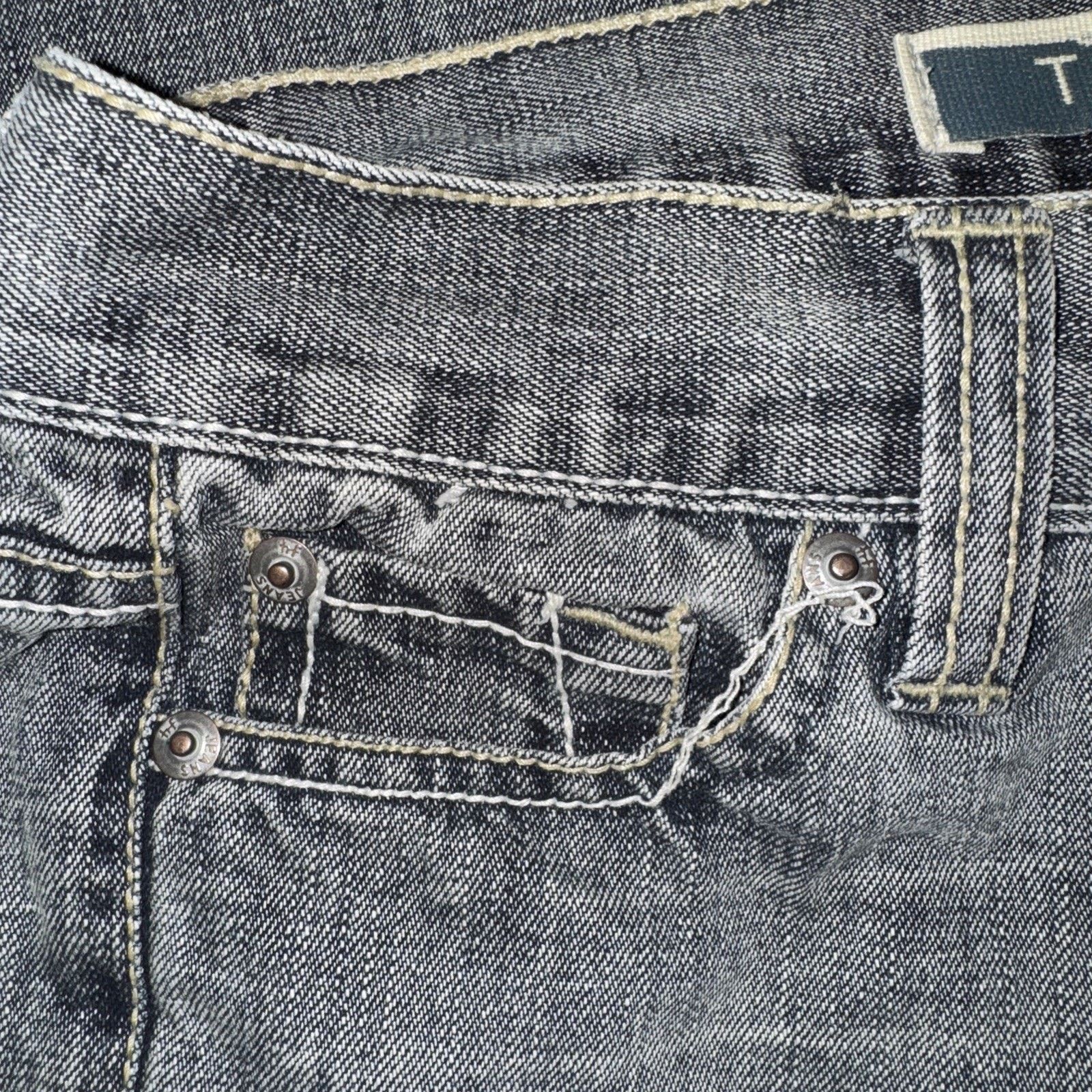 Vintage TRF 100% Flared Denim Jeans Grey 30x30 Size 30" / US 8 / IT 44 - 6 Thumbnail