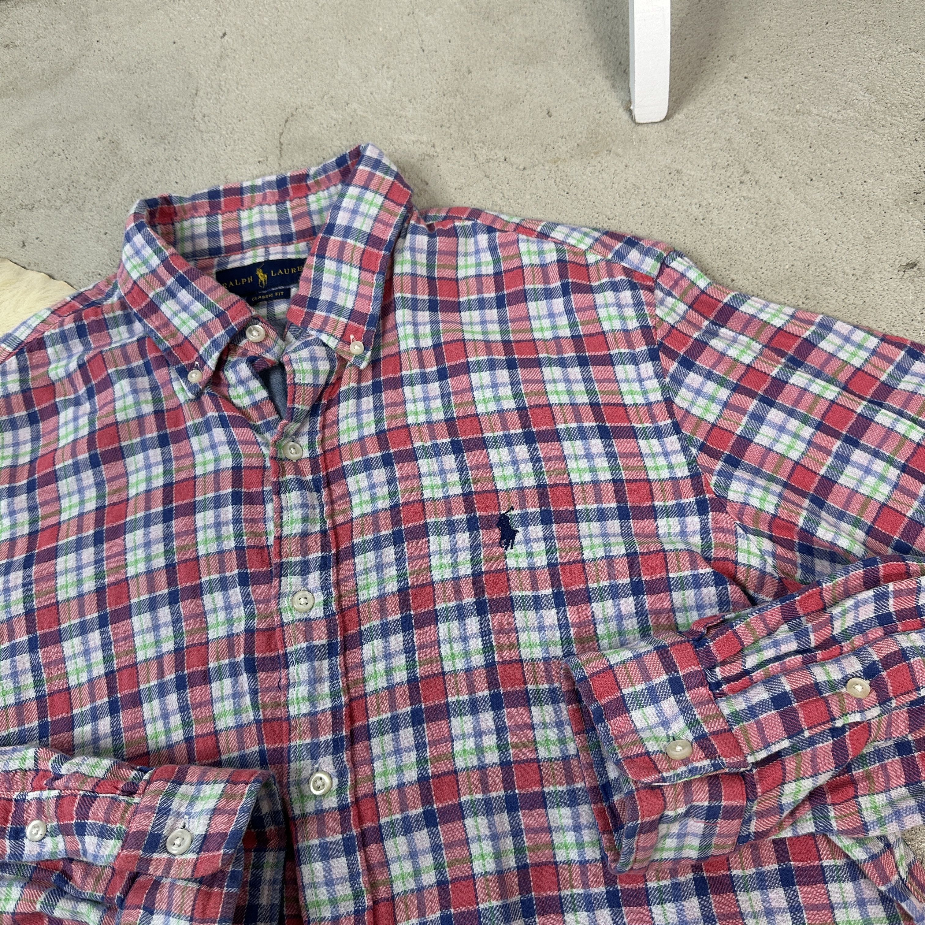 Polo Ralph Lauren × Vintage Polo Ralph Lauren flannel shirt Size US L / EU 52-54 / 3 - 3 Thumbnail