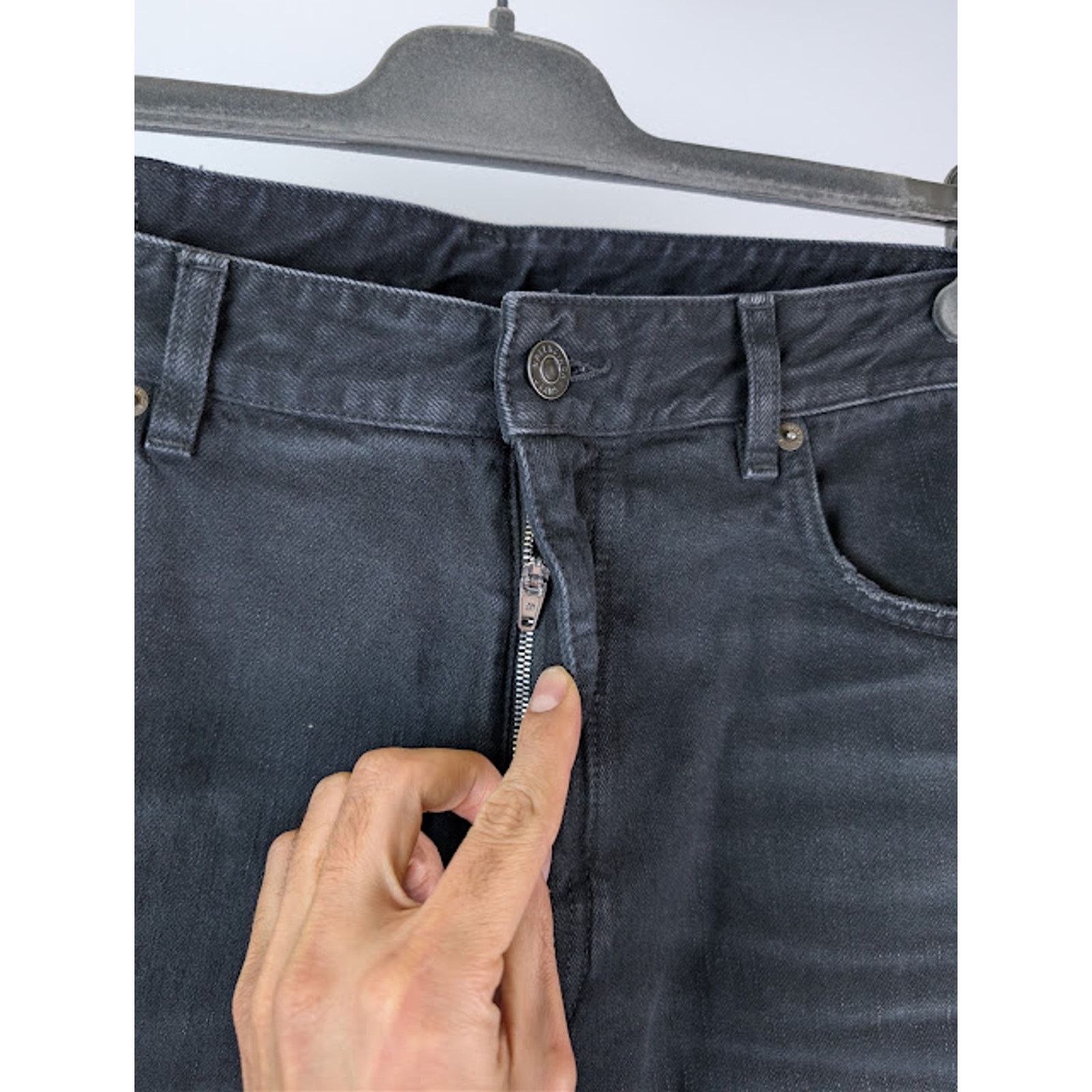 Balenciaga o1rshd1 Layered Kuroki Denim Jeans in Midnight Black Size US 34 / EU 50 - 9 Thumbnail