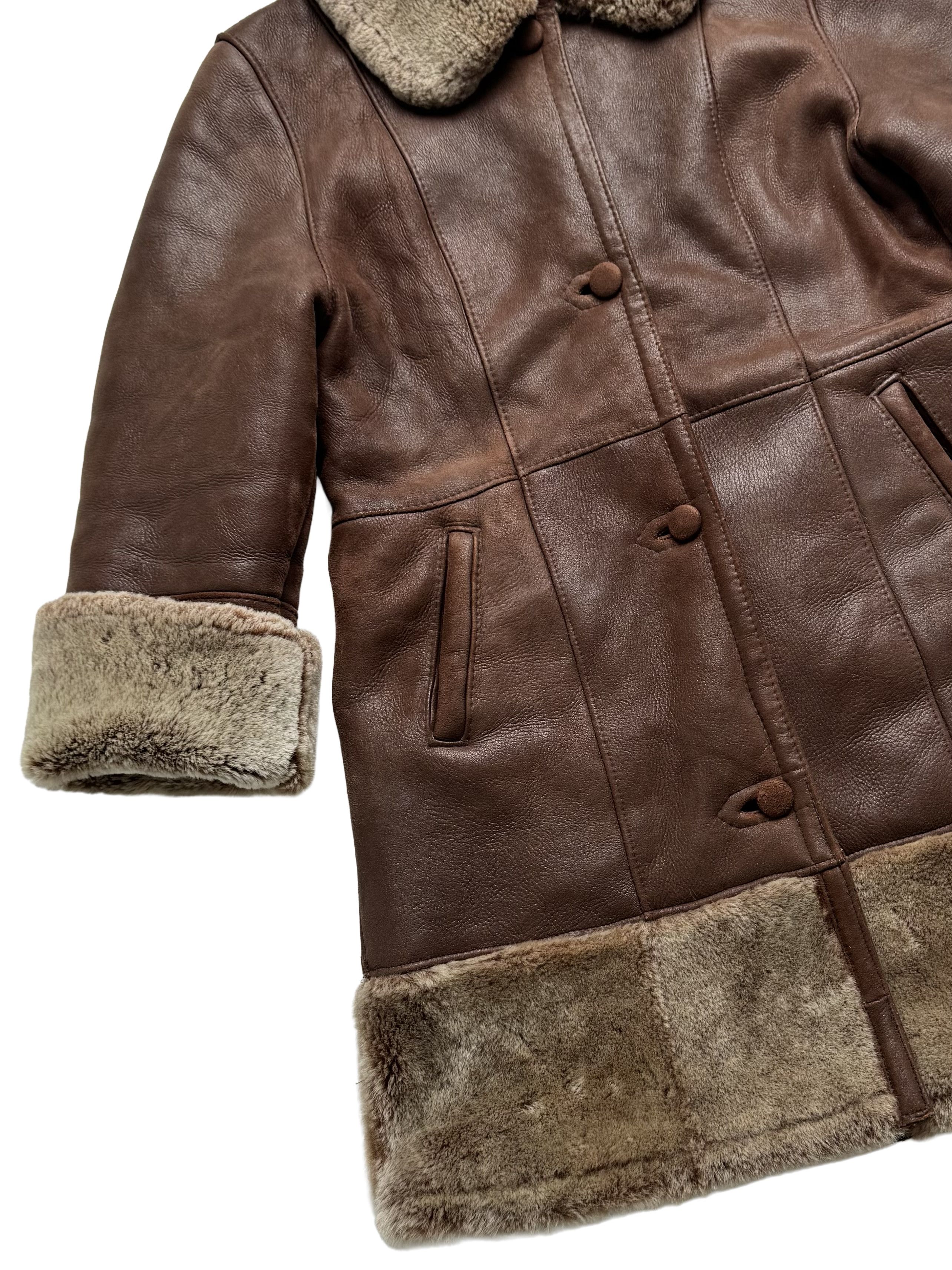 Vintage Vintage Real Sheepskin Coat Size L / US 10 / IT 46 - 7 Thumbnail