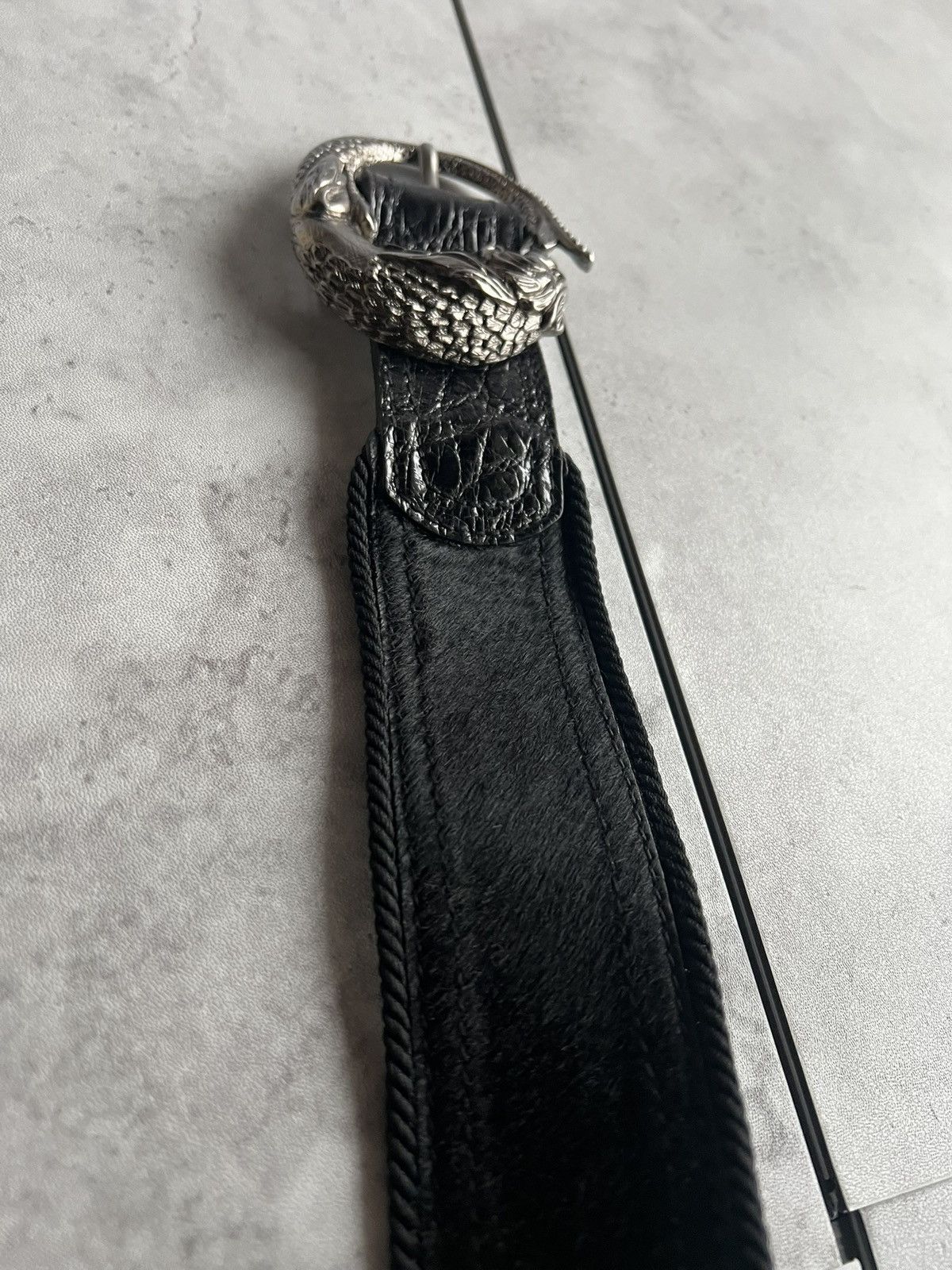 Roberto Cavalli Roberto Cavalli Silver Claw Calfskin Belt Size ONE SIZE - 2 Thumbnail