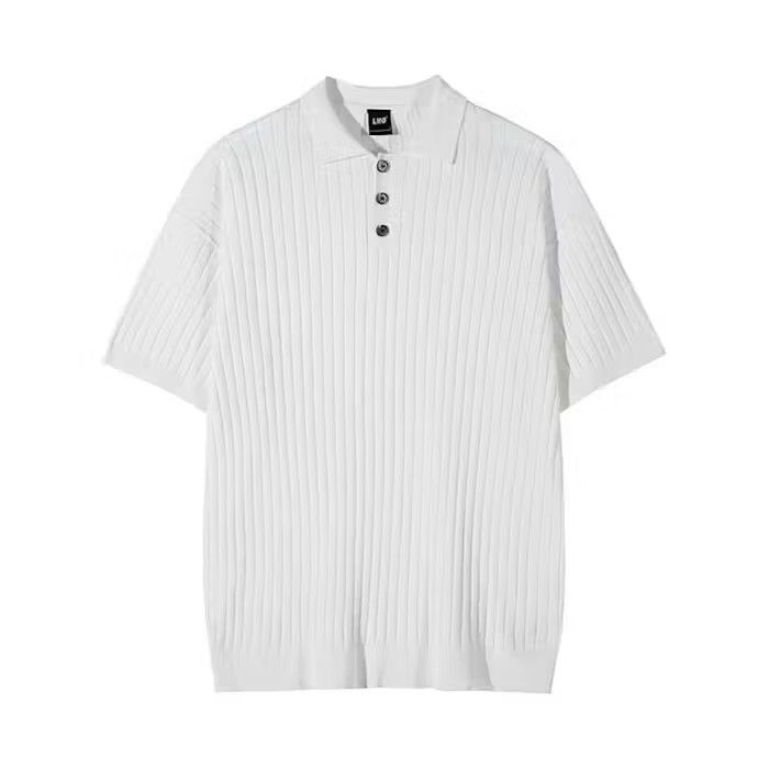 White Polo Striped Shirt, Retro Shirt