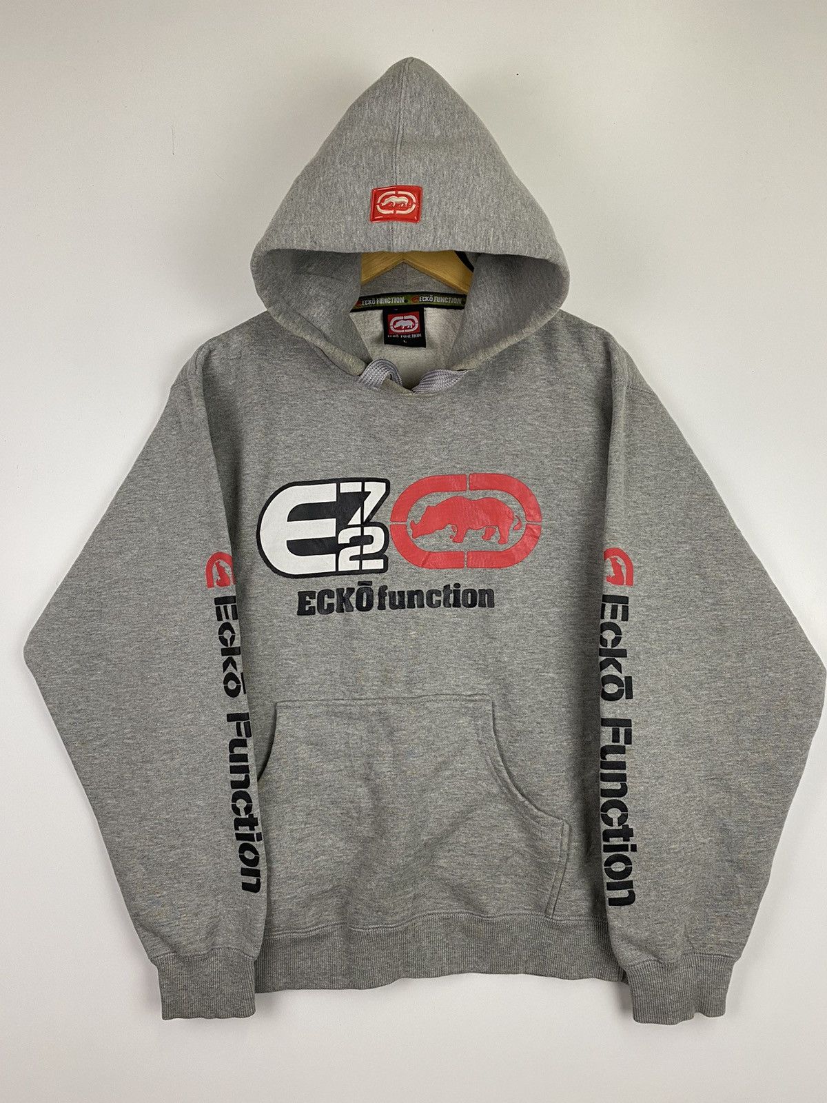 Image of Ecko Unltd x Vintage Y2K Ecko Hoodies in Grey, Men's (Size Large)