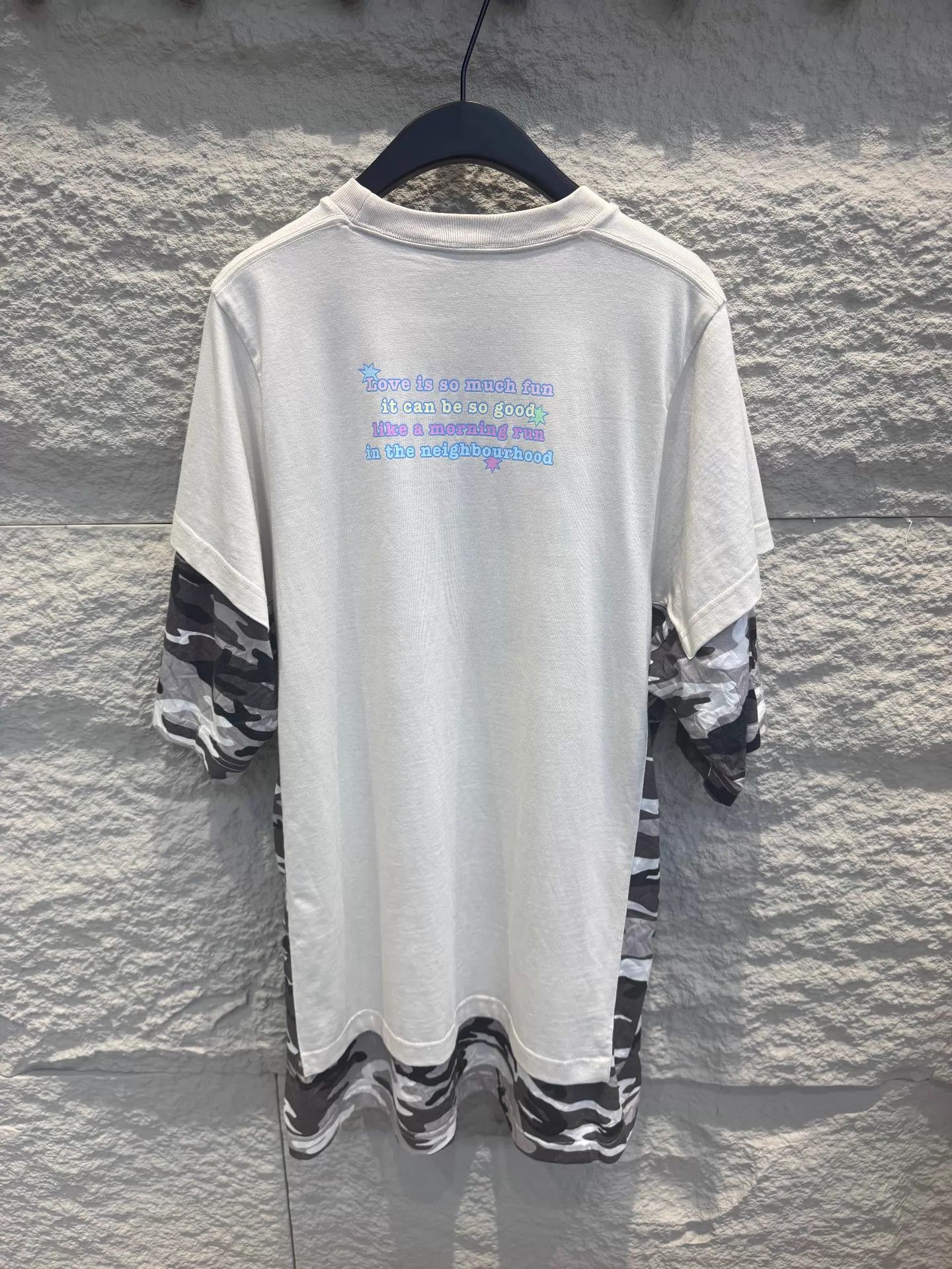 Balenciaga Balenciaga Bear Camo Unisex Short Sleeve T - shirt Cream S Size S / US 4 / IT 40 - 3 Thumbnail