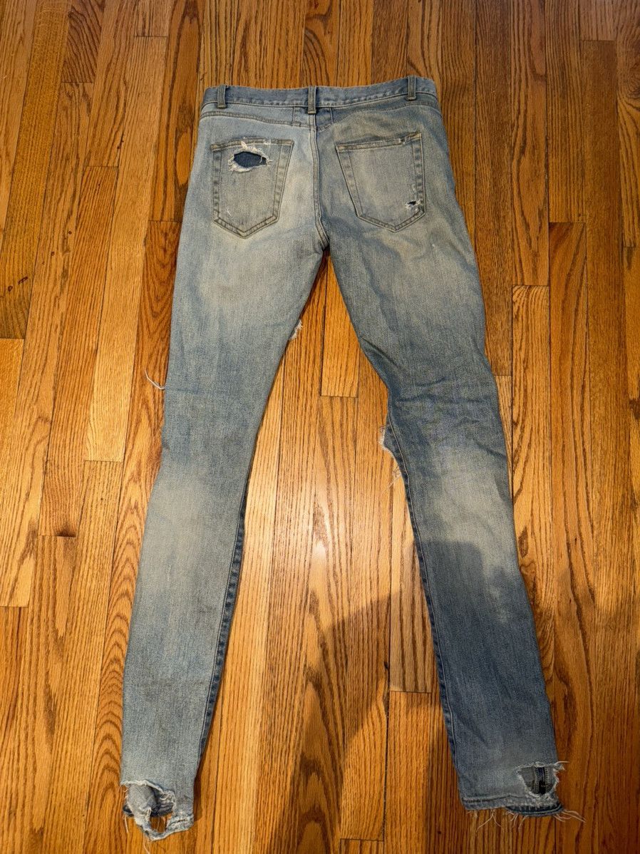 Hedi Slimane × Saint Laurent Paris × Yves Saint Laurent Saint Laurent Paris Destroyed Crash Denims Size US 28 / EU 44 - 6 Thumbnail