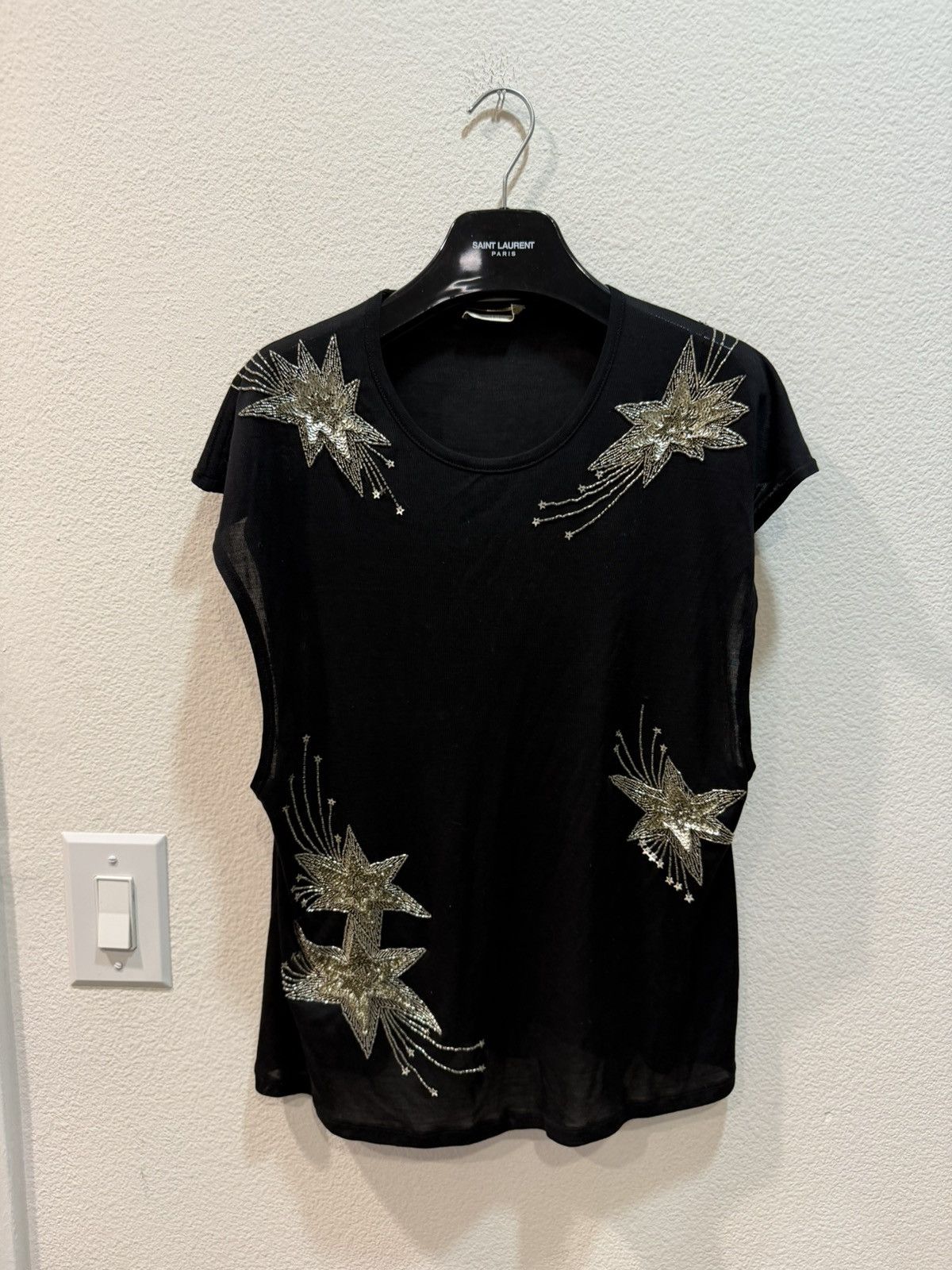 Saint Laurent Paris SS15 Silk Starburst Tank S Size US XS / EU 42 / 0 - 1 Thumbnail