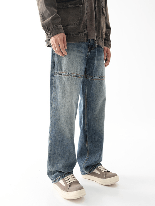 Japanese Brand Fashionable street distressed patchwork versatile jeans Size US 32 / EU 48 - 4 Thumbnail