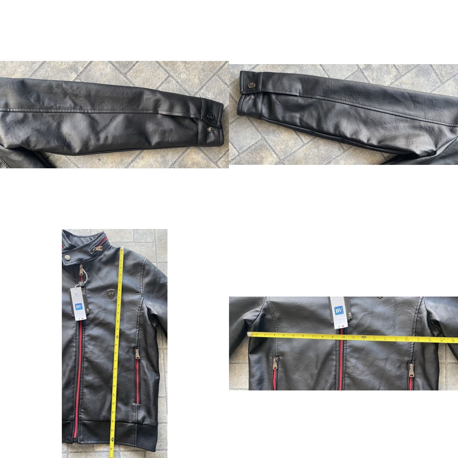 Vintage BV clothing Black Faux Leather Jacket Men's S Motorcycle Jacket NWT Black Faux Leather Jacket Size S NWT Size US S / EU 44-46 / 1 - 11 Thumbnail