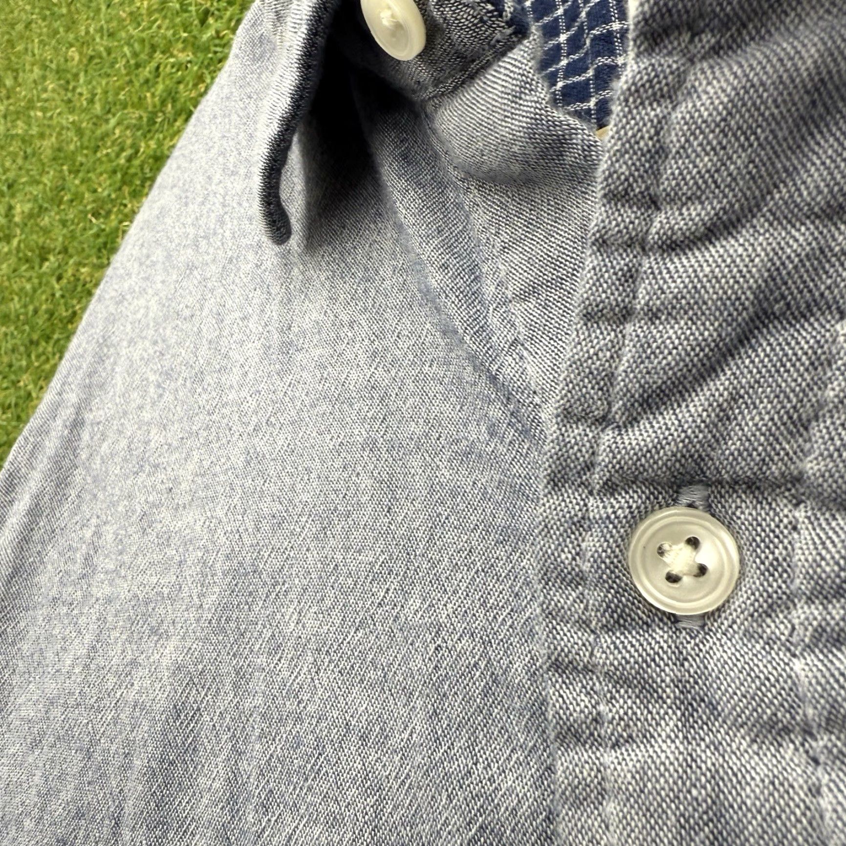 Abercrombie & Fitch Abercrombie & Fitch Shirt Mens XL Blue Chambray Button Up Y2K Preppy Muscle Size US XL / EU 56 / 4 - 3 Thumbnail