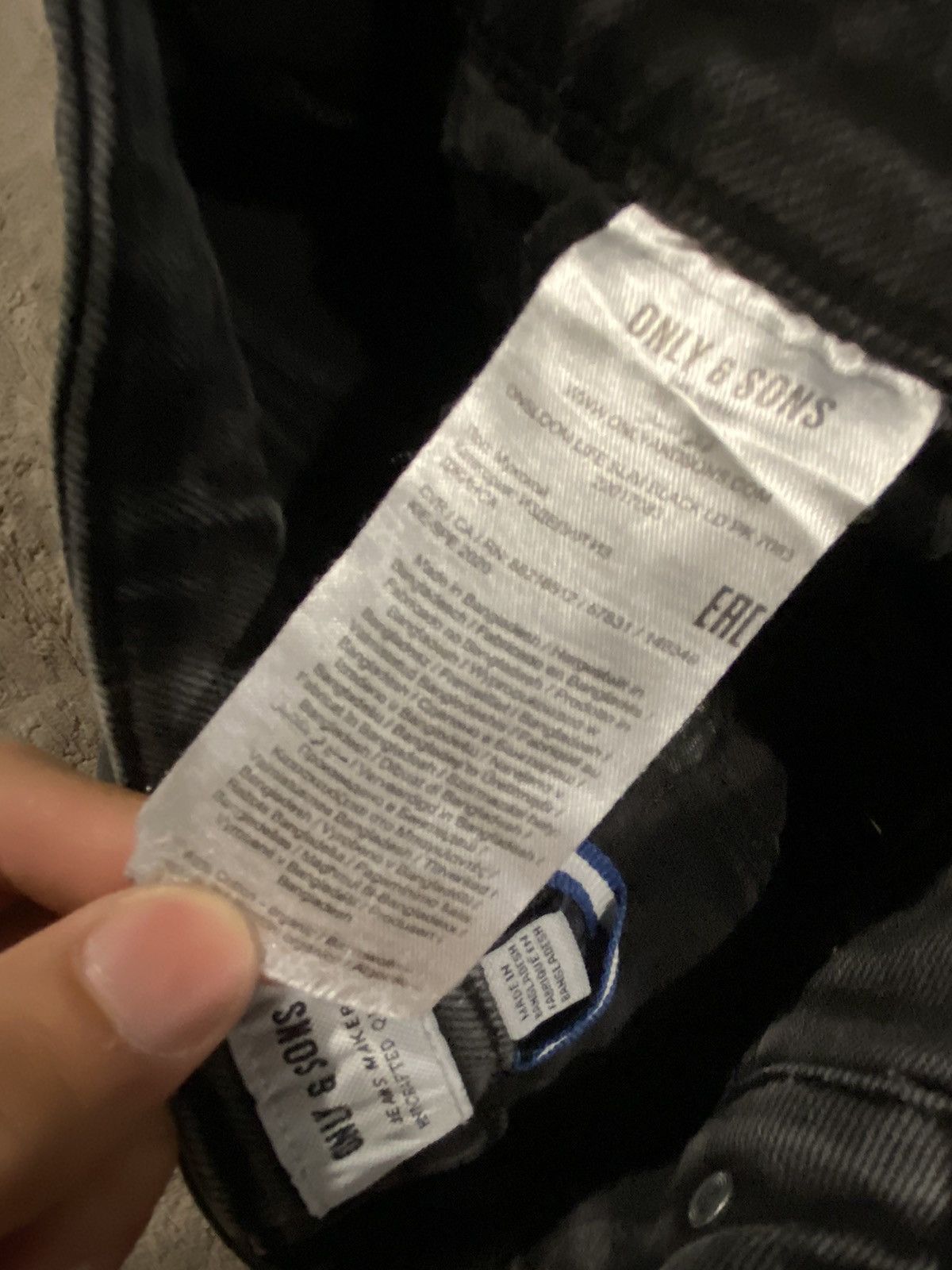 ONLY & SONS Black Slim Jeans Size US 31 - 4 Thumbnail