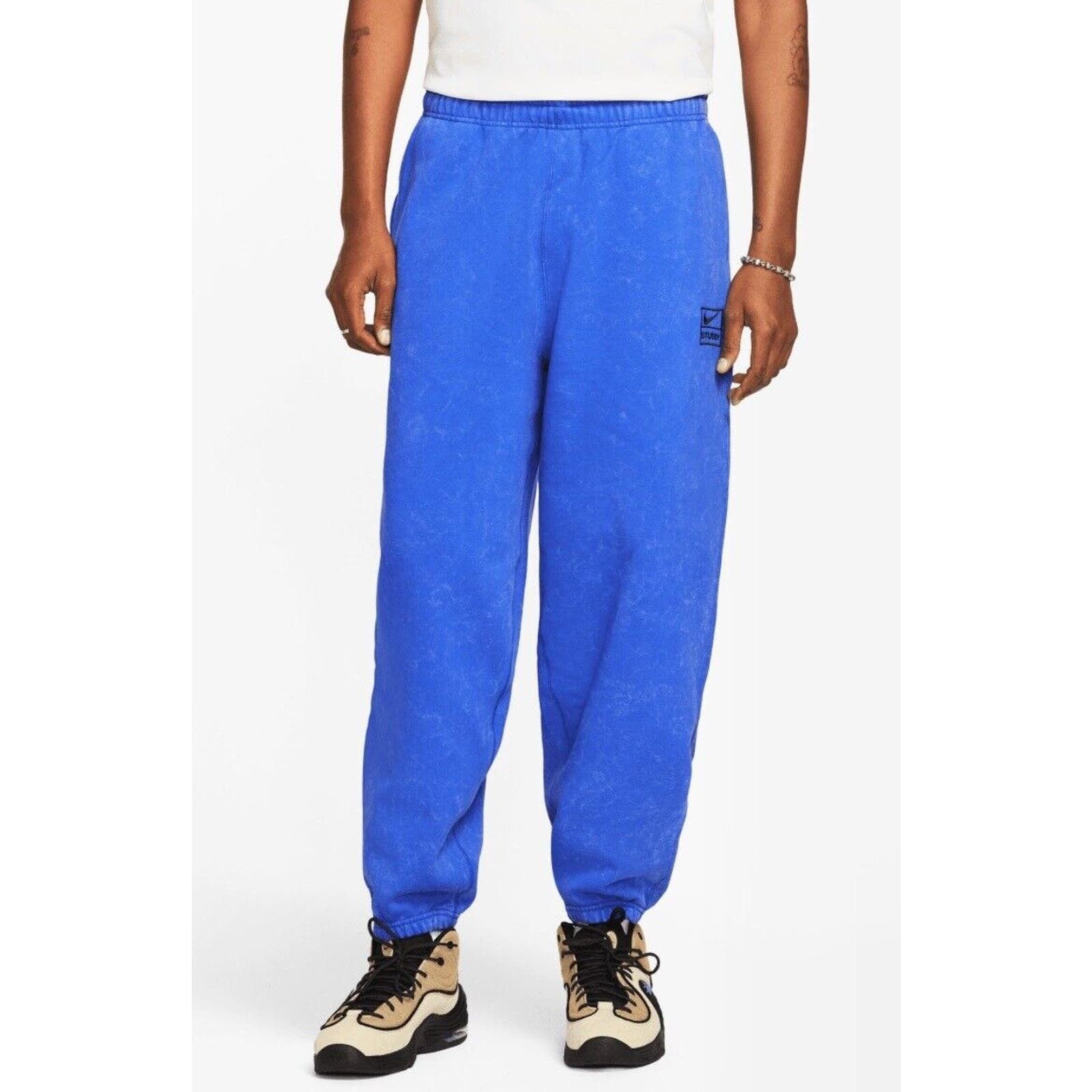 Image of Stussy Nike Acid Wash Sweatpants Xxl Dr4025-480 Size in Blue, Men's