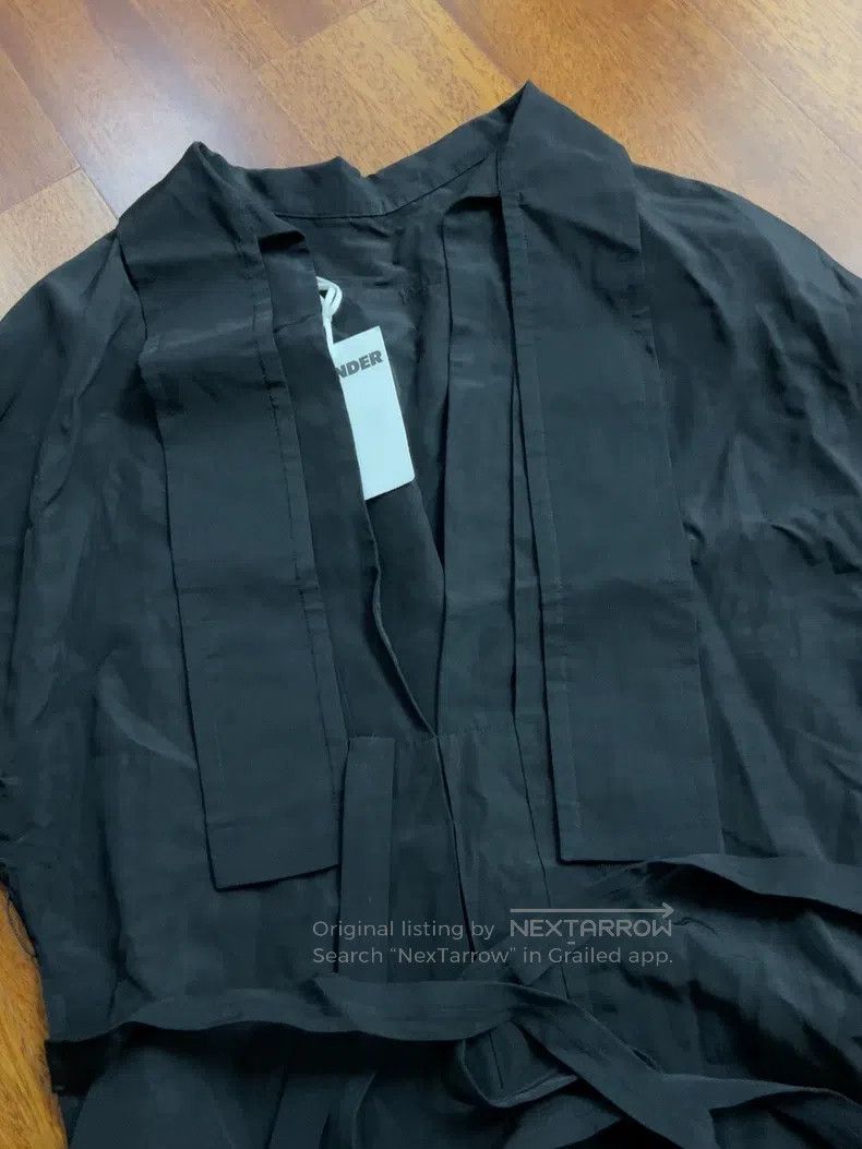 Jil Sander Jil sander Black lace-up jacket Size S / US 4 / IT 40 - 4 Thumbnail