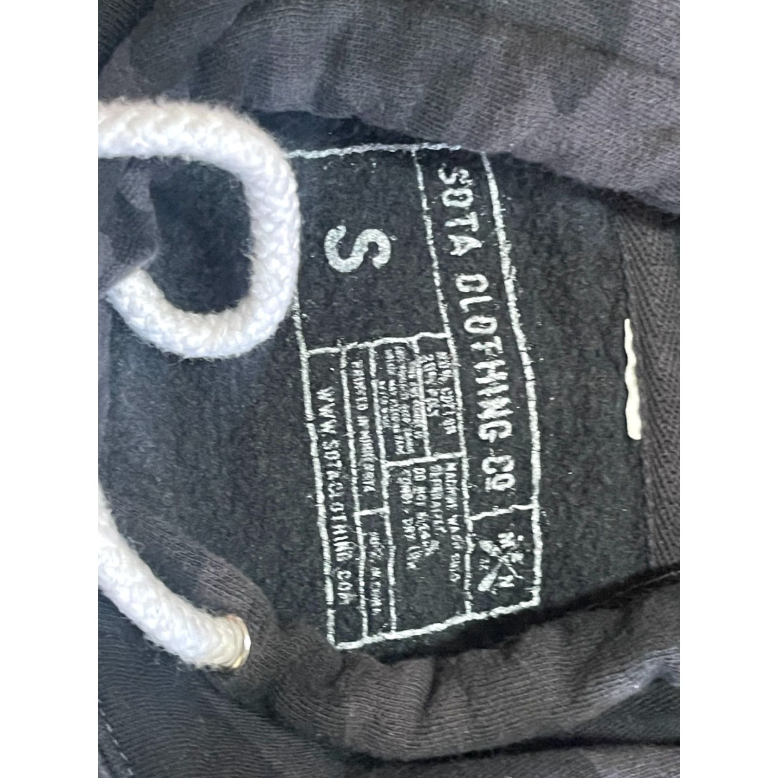 Vintage Sota Clothing Hoodie Womens Small Black Camouflage Pullover Logo Casual Modern Regular Fit Size S / US 4 / IT 40 - 6 Thumbnail