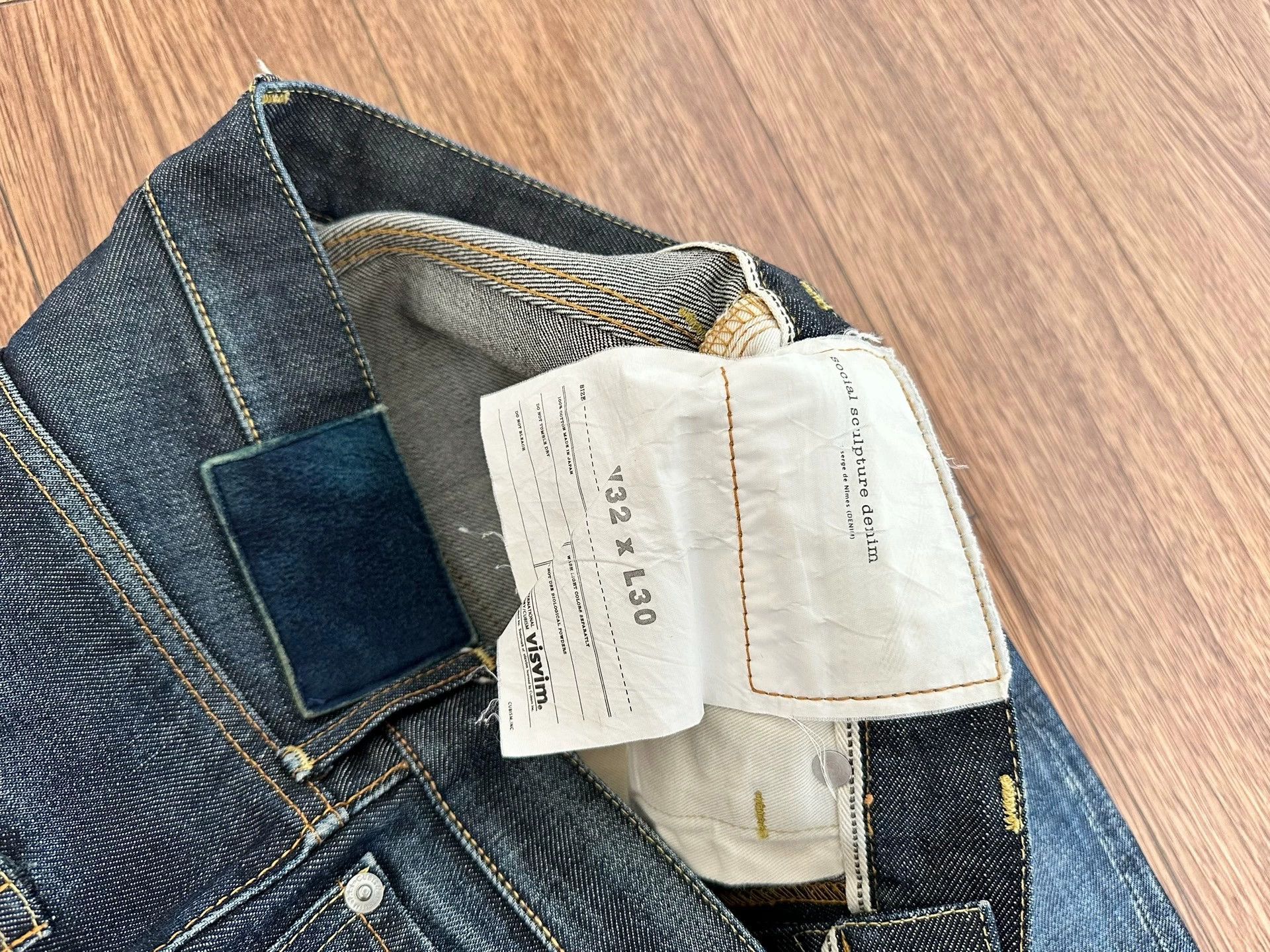 Visvim VISVIM SOCIAL SCULPTURE Non Washed Jeans 03 W32L30 used Size US 32 / EU 48 - 4 Thumbnail