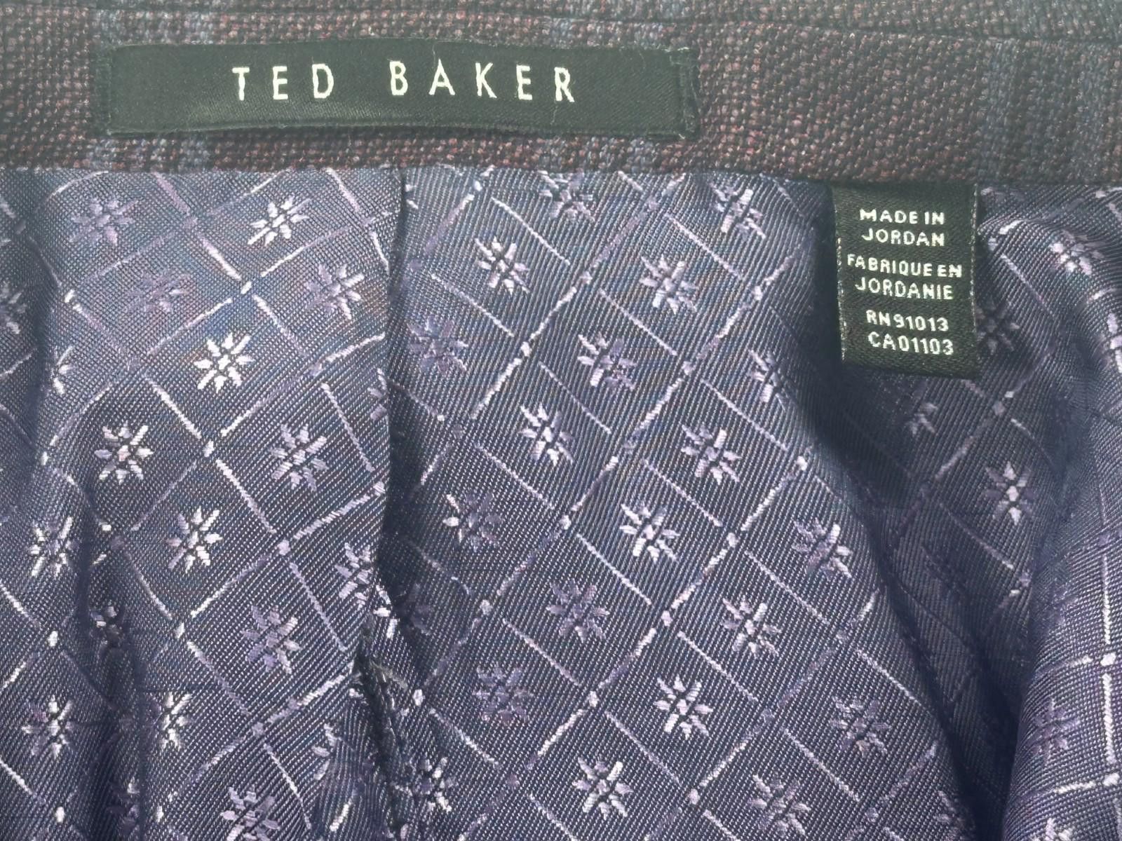 Ted Baker Ted Baker Men 44 Purple Endurance Single Breasted Sport Coat Size 44R - 9 Thumbnail