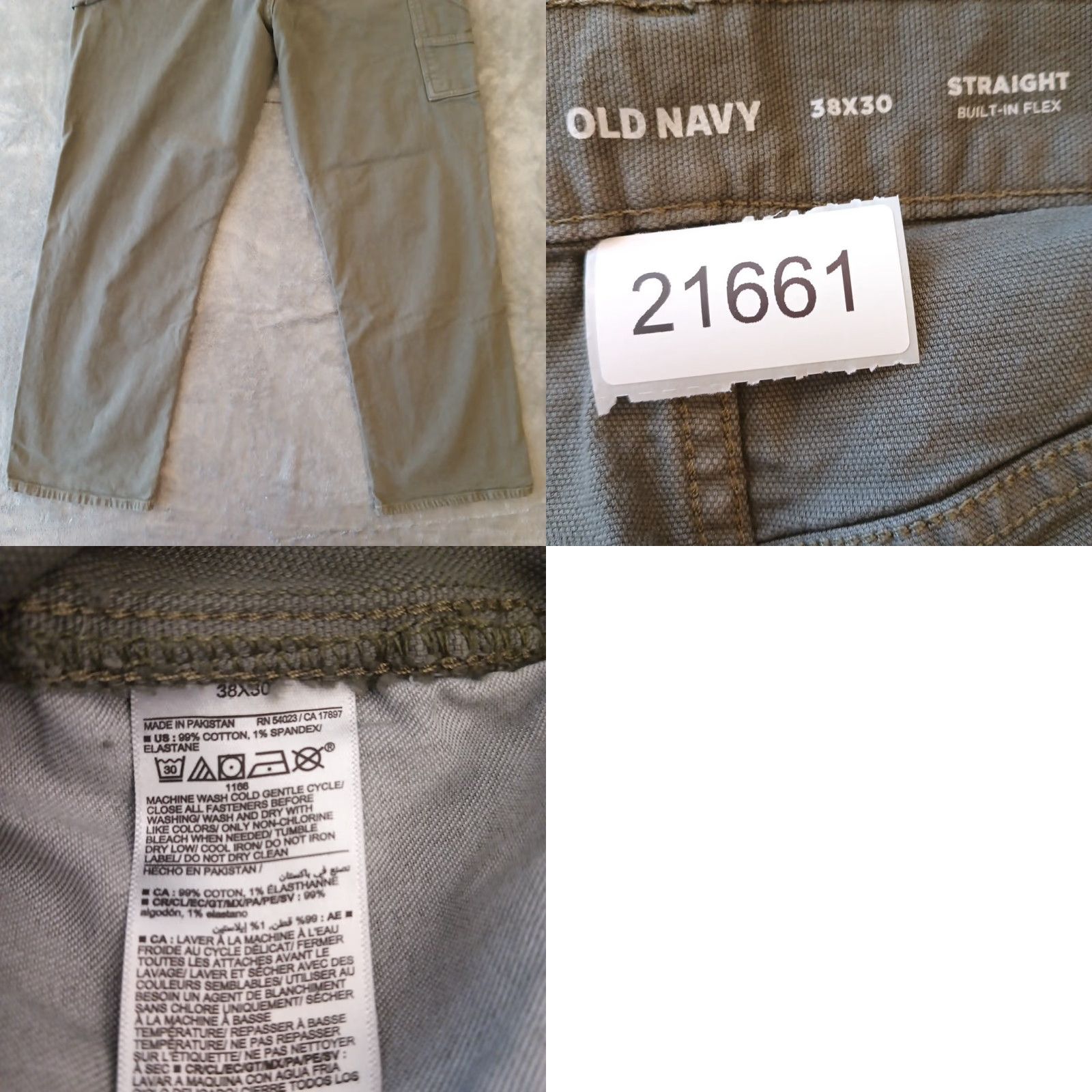 Old Navy Old Navy Pants Mens 38 Gray Double Knee Carpenter Utility Canvas Workwear 36x28 Size US 38 / EU 54 - 8 Thumbnail