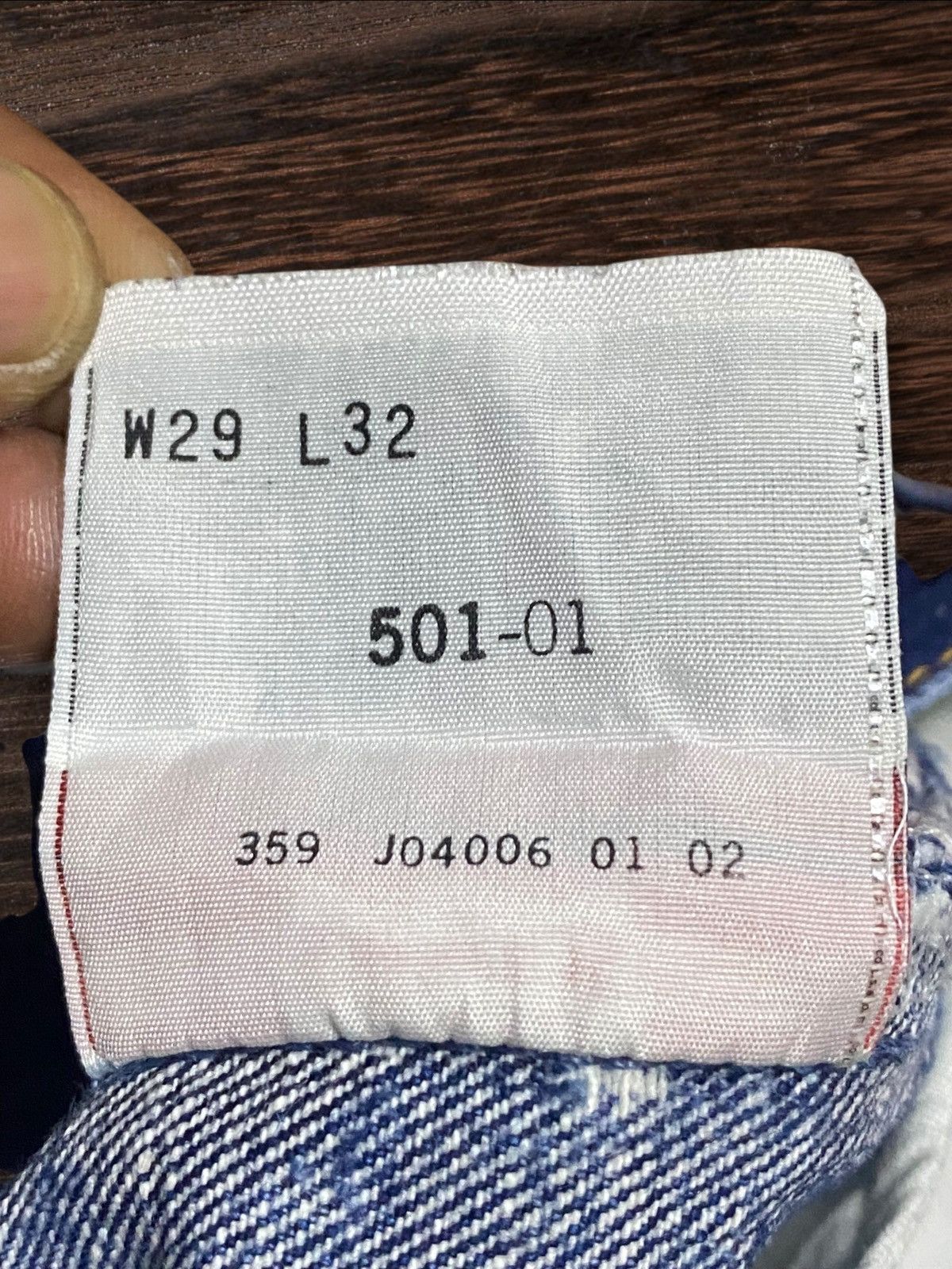 Levi's Vintage Clothing Levi's 501 blue jeans with a worn, distressed look jeans Size US 29 - 17 Thumbnail