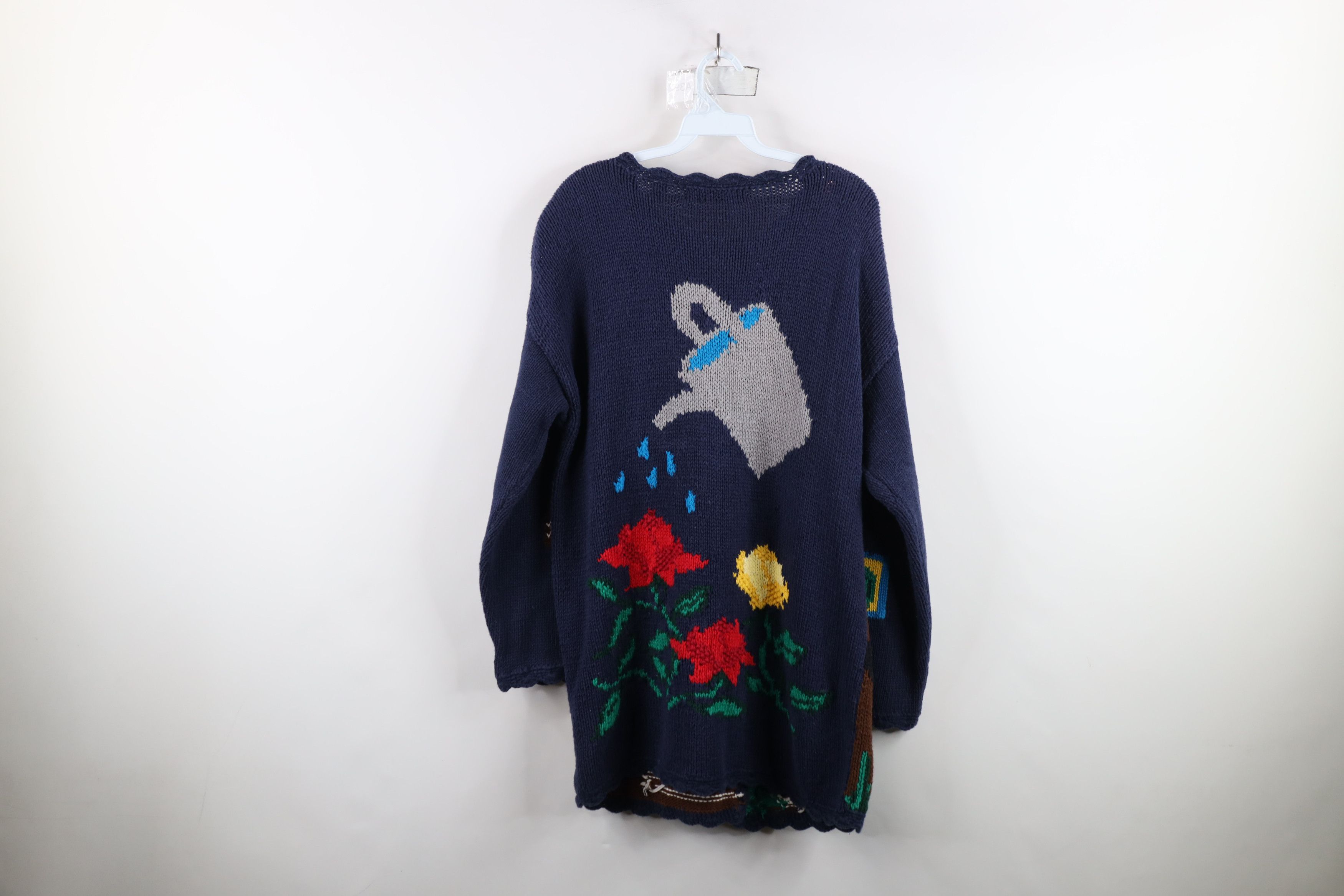 Vintage Vintage 90s Streetwear Knit Garden Nature Cardigan Sweater Size L / US 10 / IT 46 - 14 Thumbnail