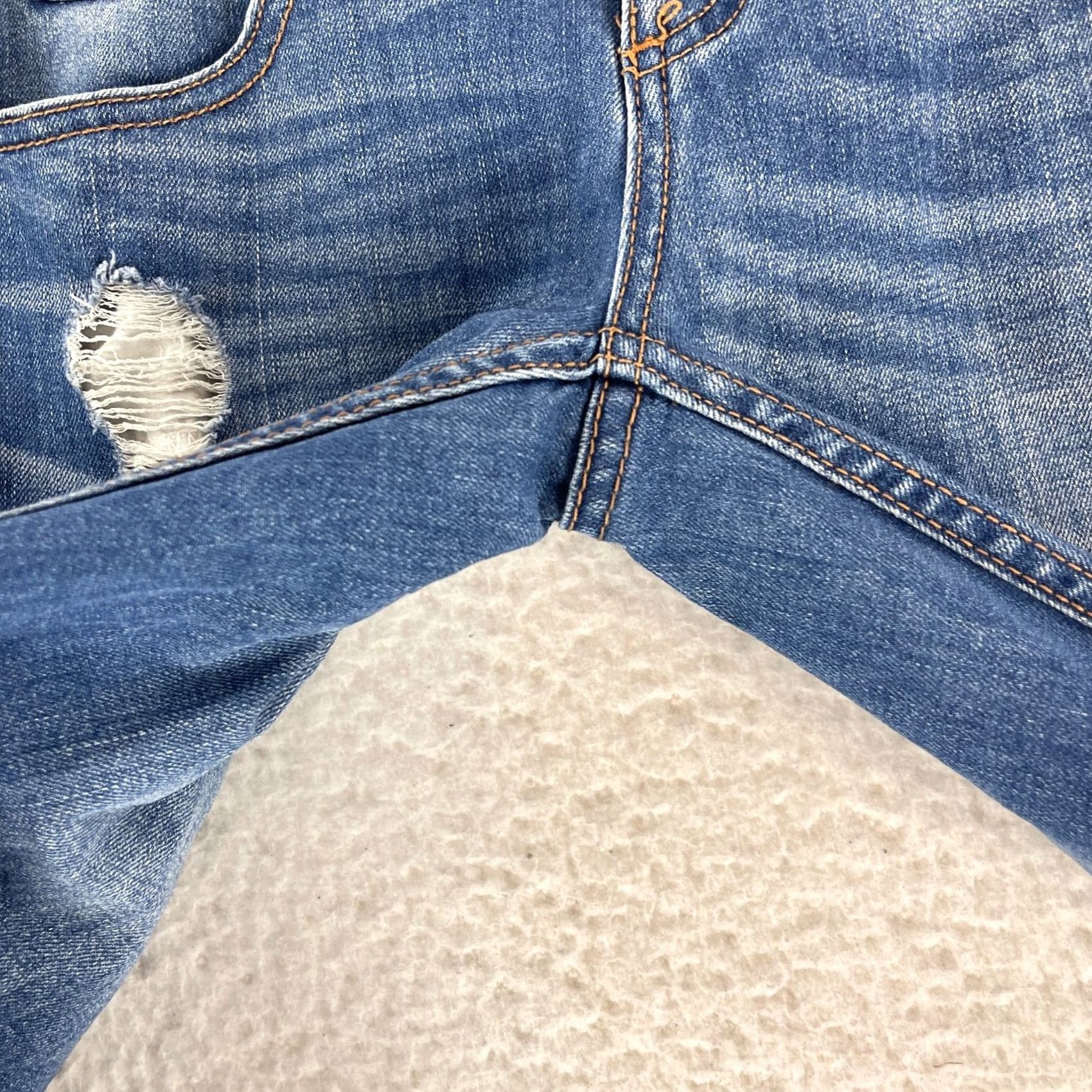 Free People Free People Jeans Womens 26 Blue Denim Low Rise Skinny Distressed Casual Jeans Size 26" / US 2 / IT 38 - 6 Thumbnail