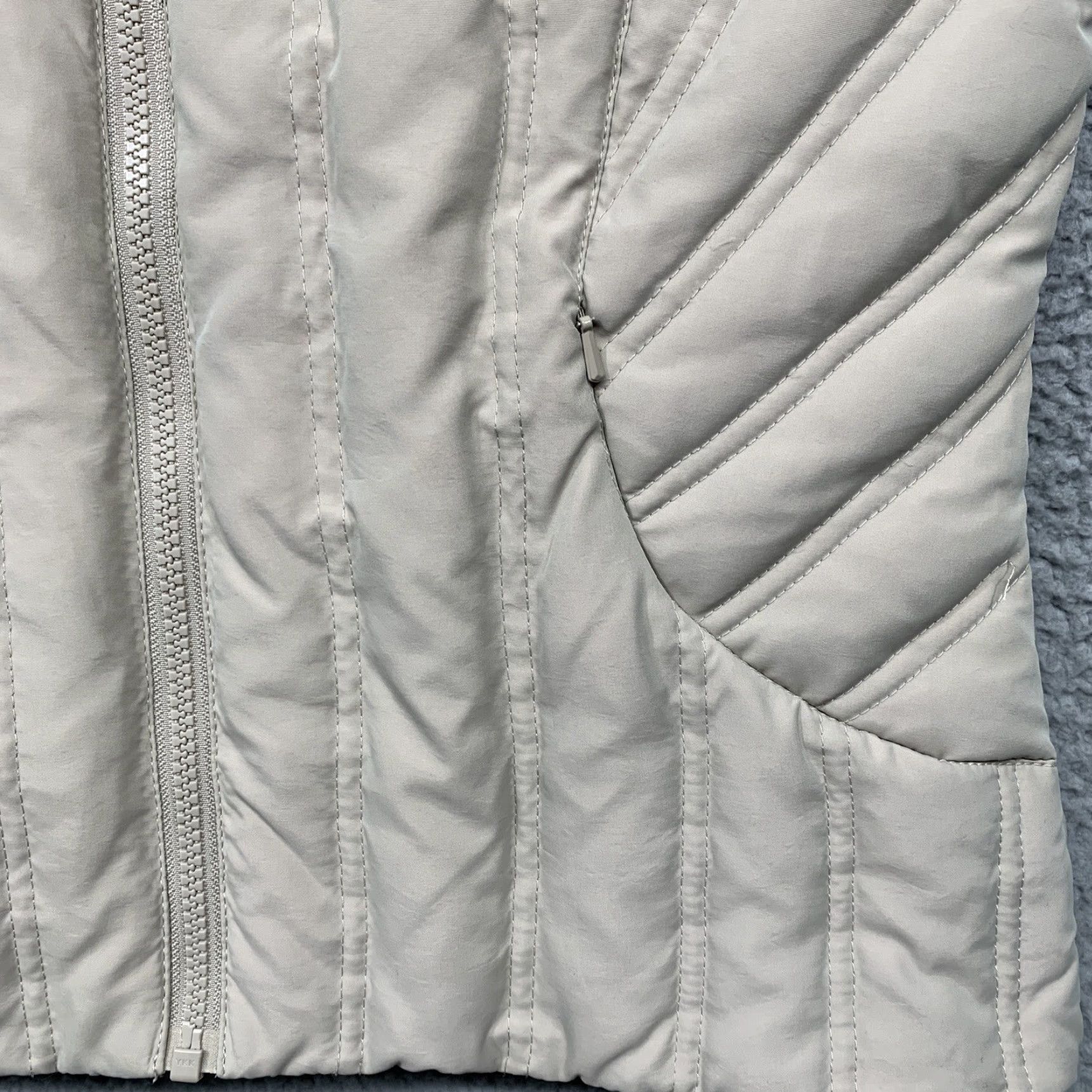 Vintage True Character Vest Women's Small Tan Brown Reversible Goose Down & Feathers Zip Machine Wash Jacket/Coat Short Sleeveless Casual Travel Outdoor Size S / US 4 / IT 40 - 7 Thumbnail
