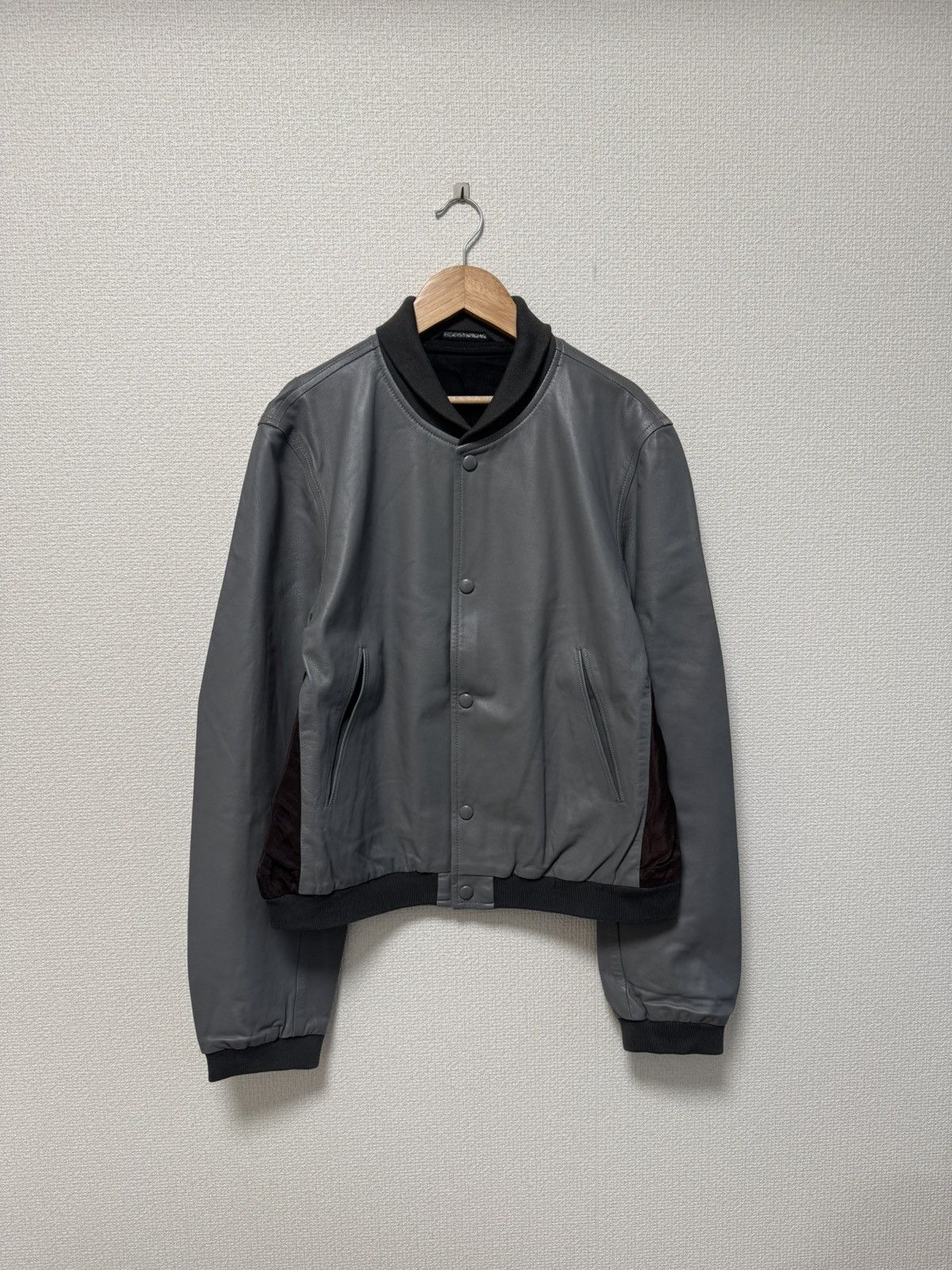 Yohji Yamamoto Pour Homme SS2001 Lamb Leather Varsity Jkt