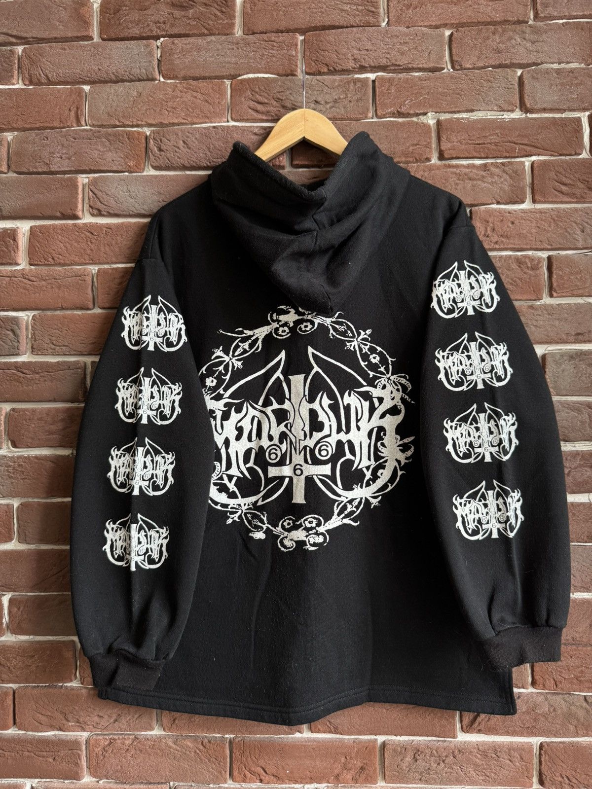 Band Tees VINTAGE 00s MARDUK Plague Angel Black Metal Band HOODIE L Size US L / EU 52-54 / 3 - 2 Thumbnail