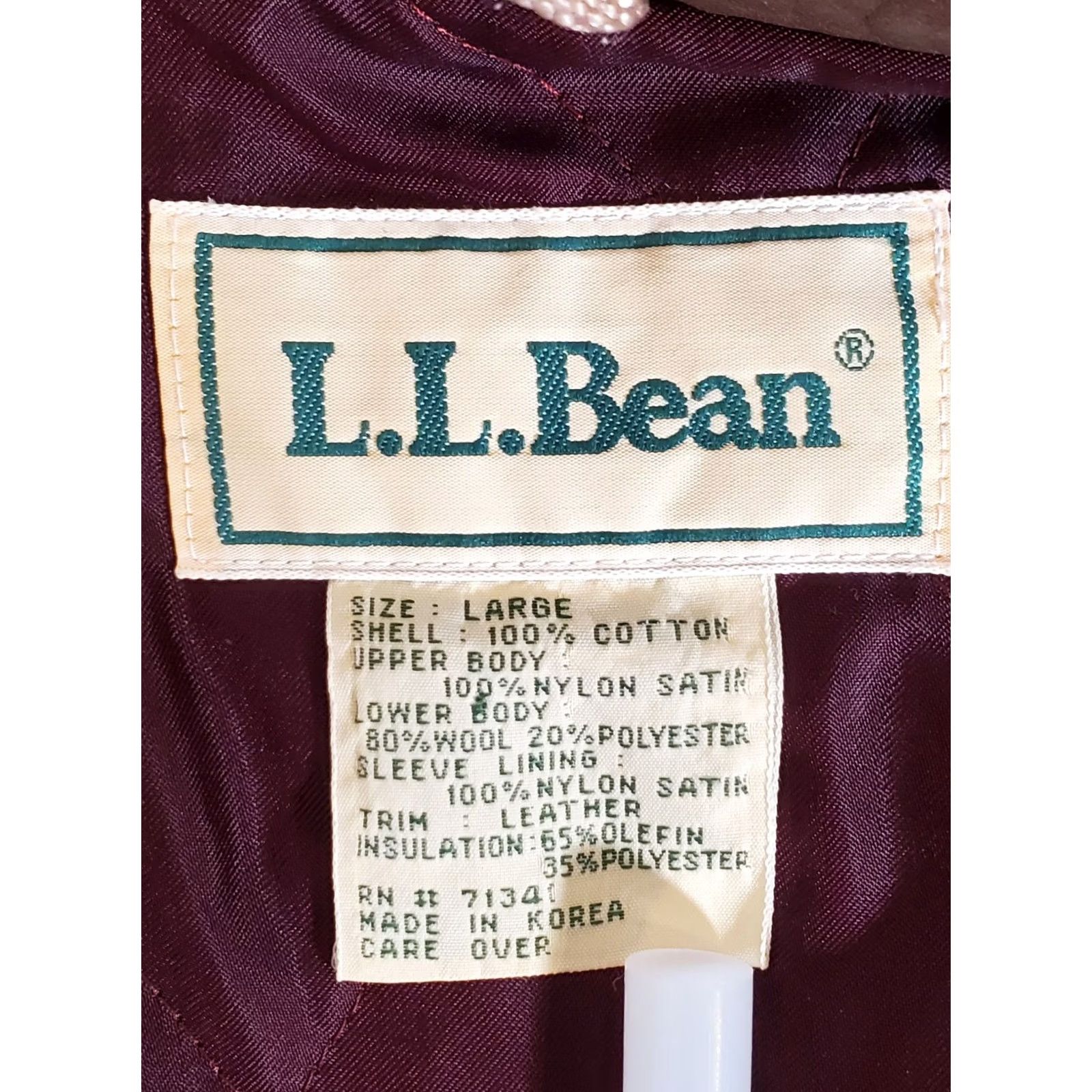 Vintage VINTAGE L.L.Bean Barn Coat Jacket Beige Leather Collar Men's L Canvas Chore Coat Size US L / EU 52-54 / 3 - 5 Thumbnail