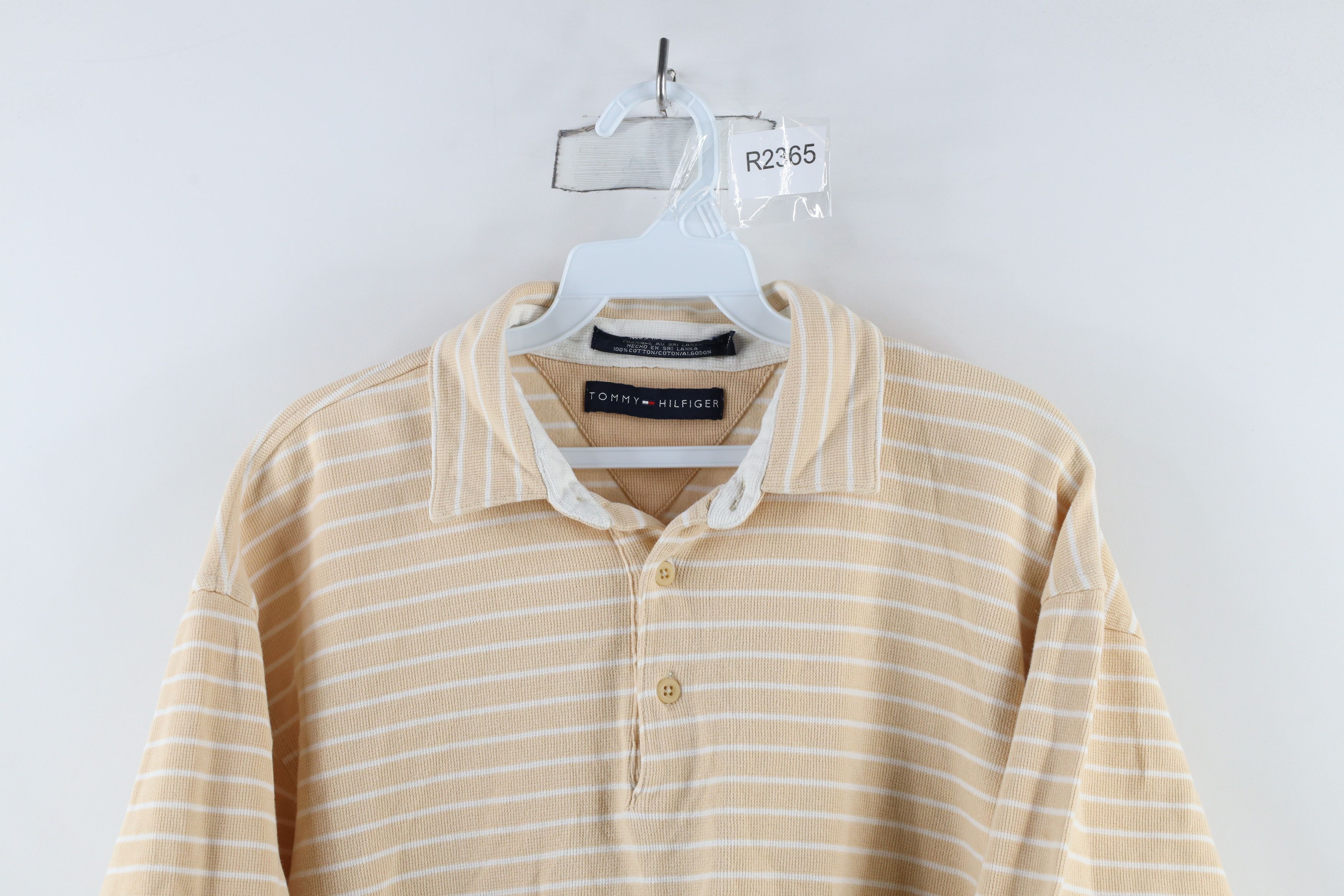 Tommy Hilfiger × Vintage Vintage 90s Tommy Hilfiger Thermal Knit Golf Polo Shirt Size US M / EU 48-50 / 2 - 2 Thumbnail