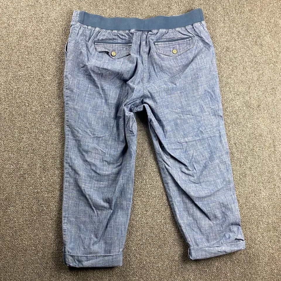 Talbots Talbots Pants Women's 16P Petite Blue Capri Cuffed Hem Size 38" / US 16 / IT 52 - 6 Thumbnail