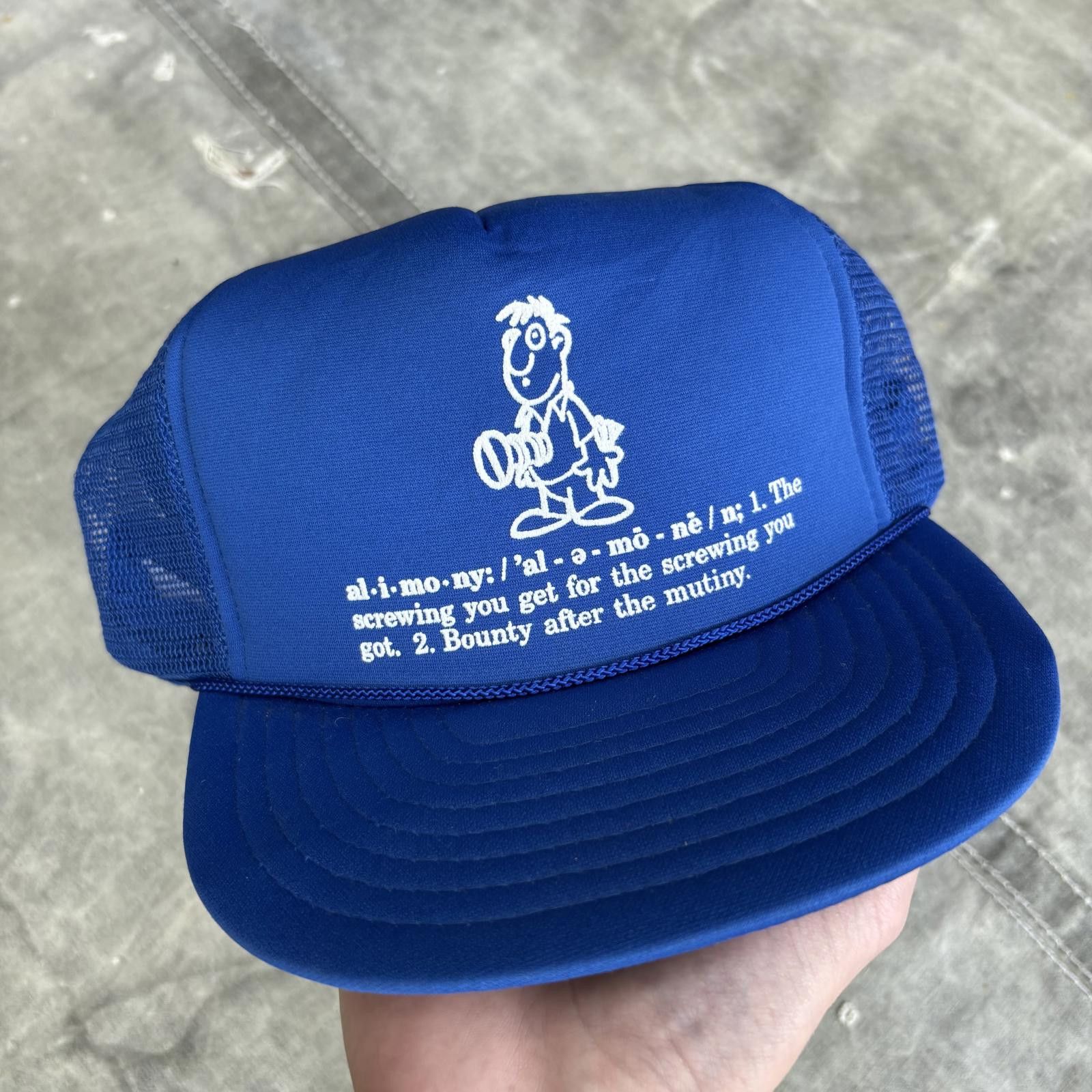 Vintage Vintage 80s 90s Alimony Screwed Divorce Funny Trucker Hat Size ONE SIZE - 1 Thumbnail