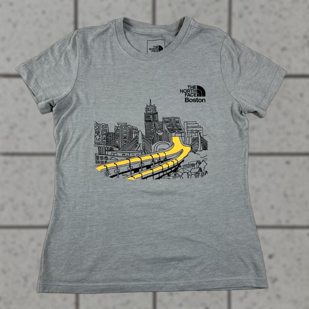 The North Face The North Face Shirt Short Sleeve Gray Boston City Landmark Graphic Print S Men Small Size US S / EU 44-46 / 1 - 1 Thumbnail